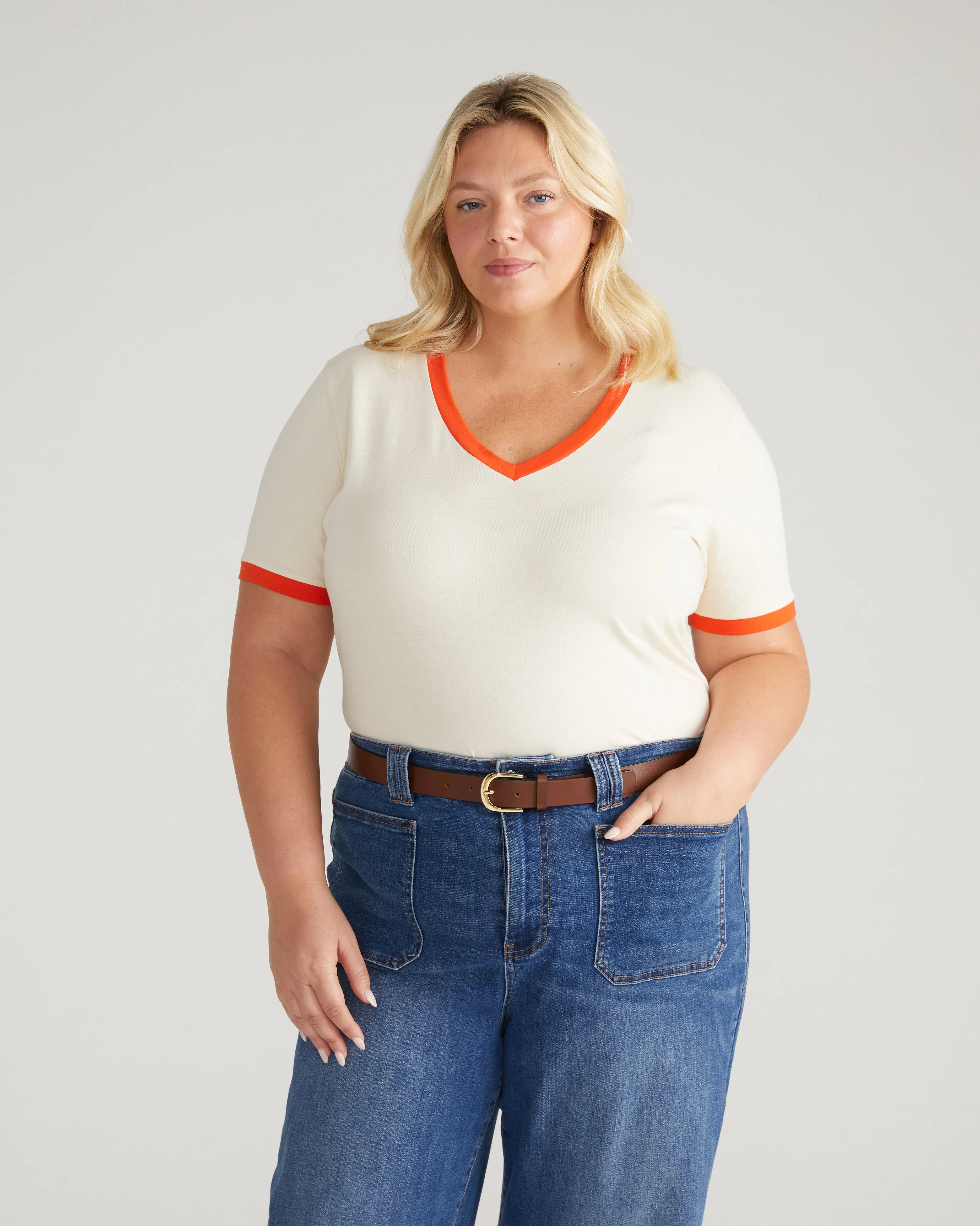 V Rex - Chamomile/Poppy Trim sold by Universal Standard product image thumbnail 2