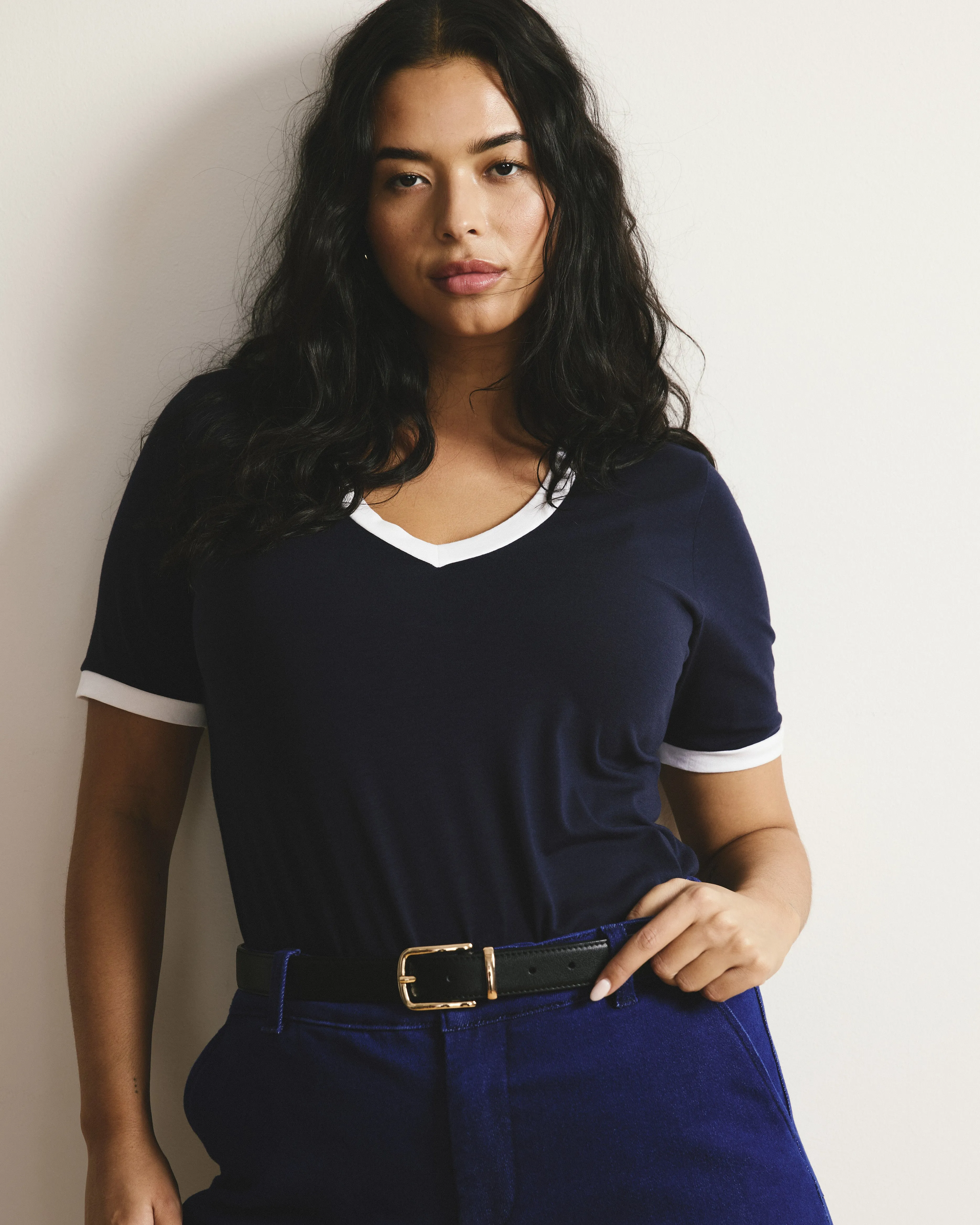 V Rex - Navy/White Trim sold by Universal Standard product image thumbnail 2