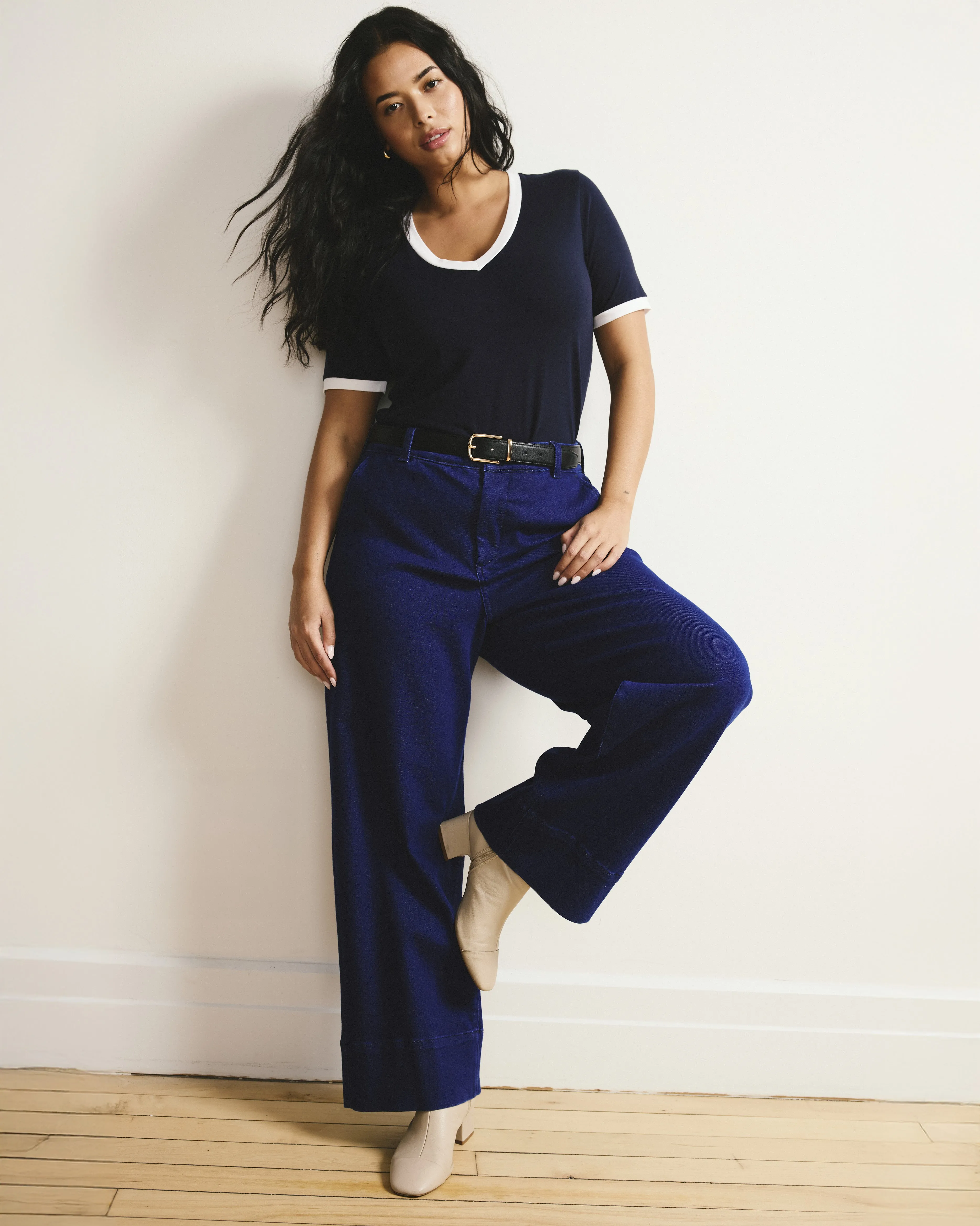 V Rex - Navy/White Trim sold by Universal Standard product image thumbnail 3