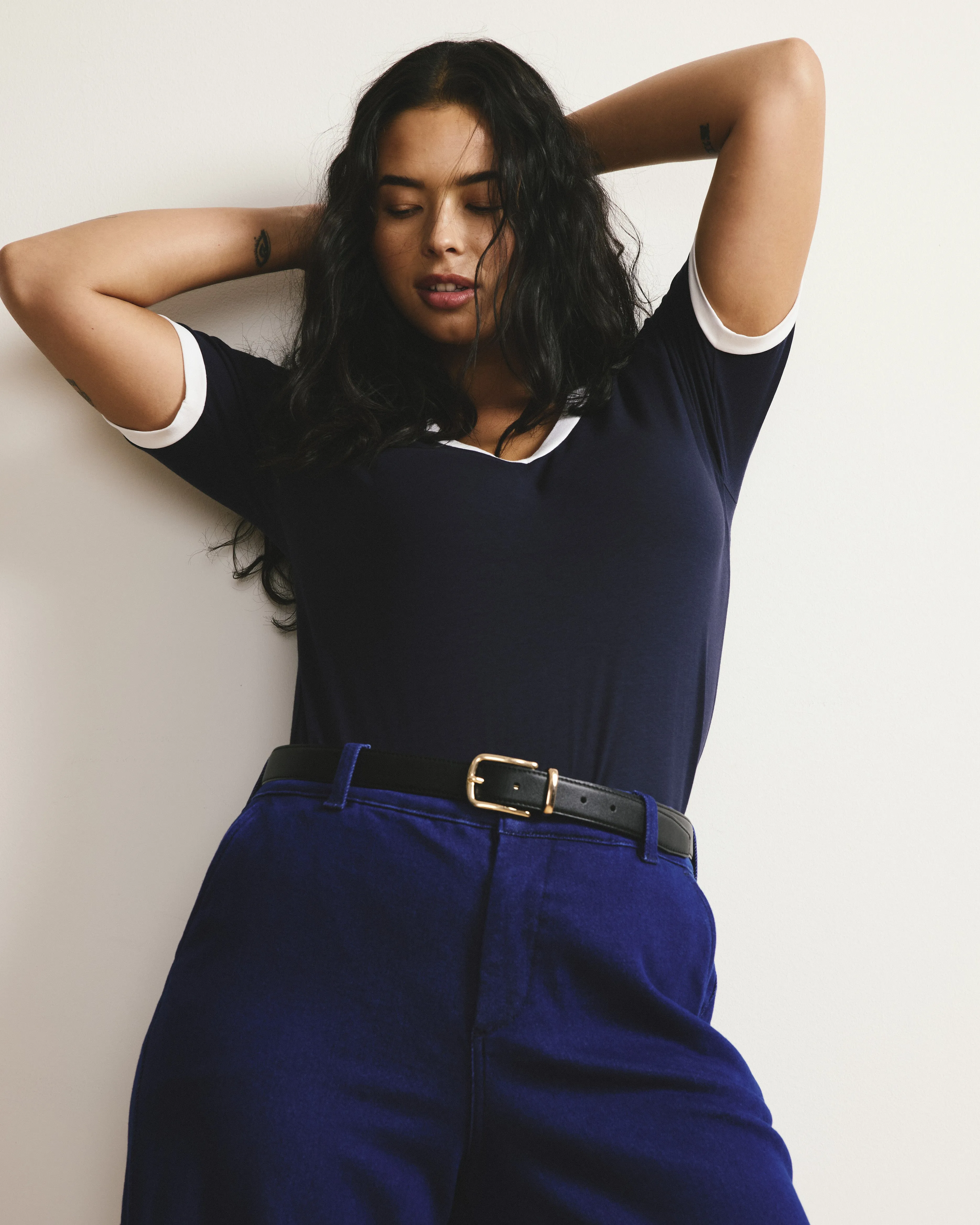 V Rex - Navy/White Trim sold by Universal Standard product image thumbnail 5