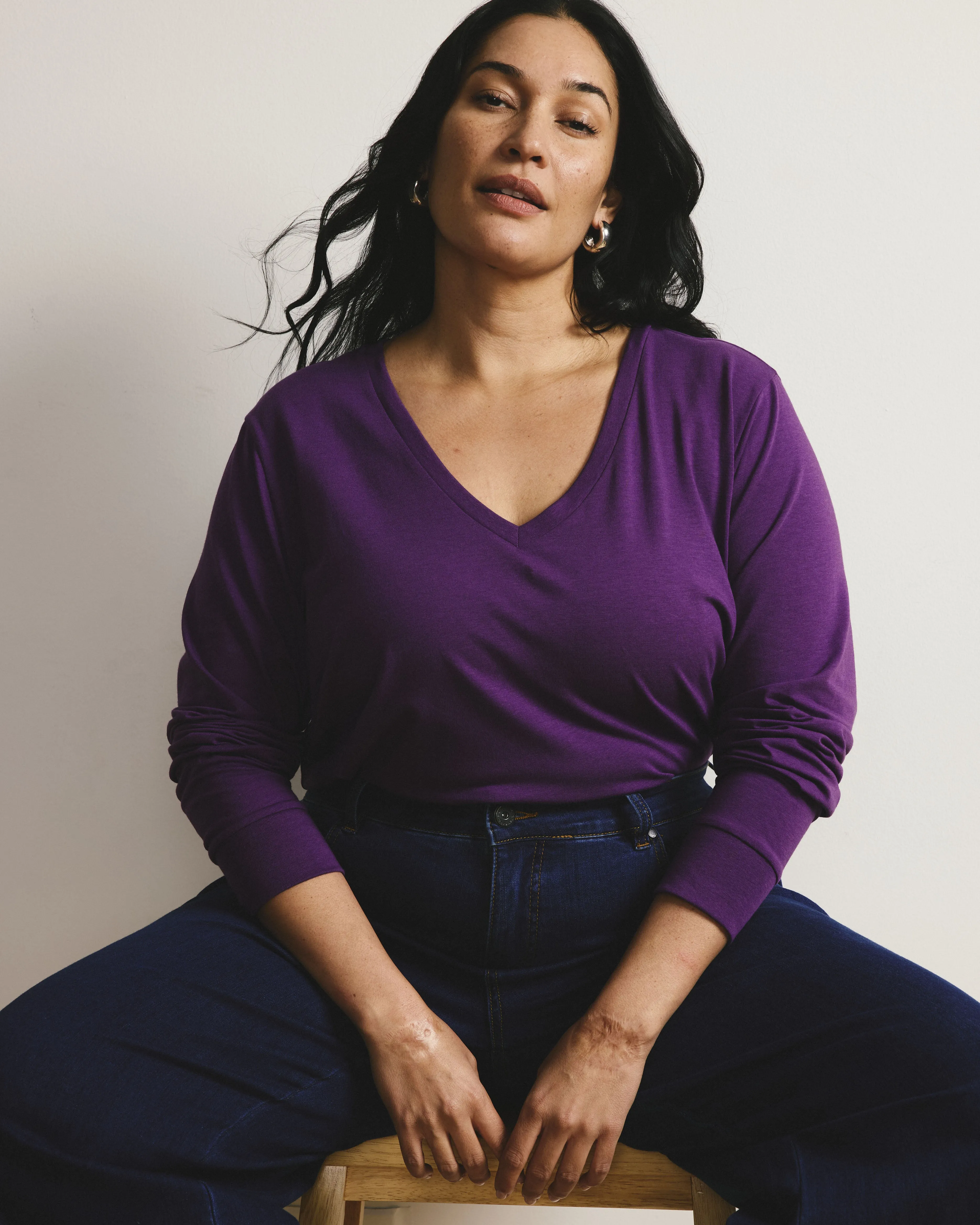 Long Sleeve V Rex - Grape sold by Universal Standard product image thumbnail 5