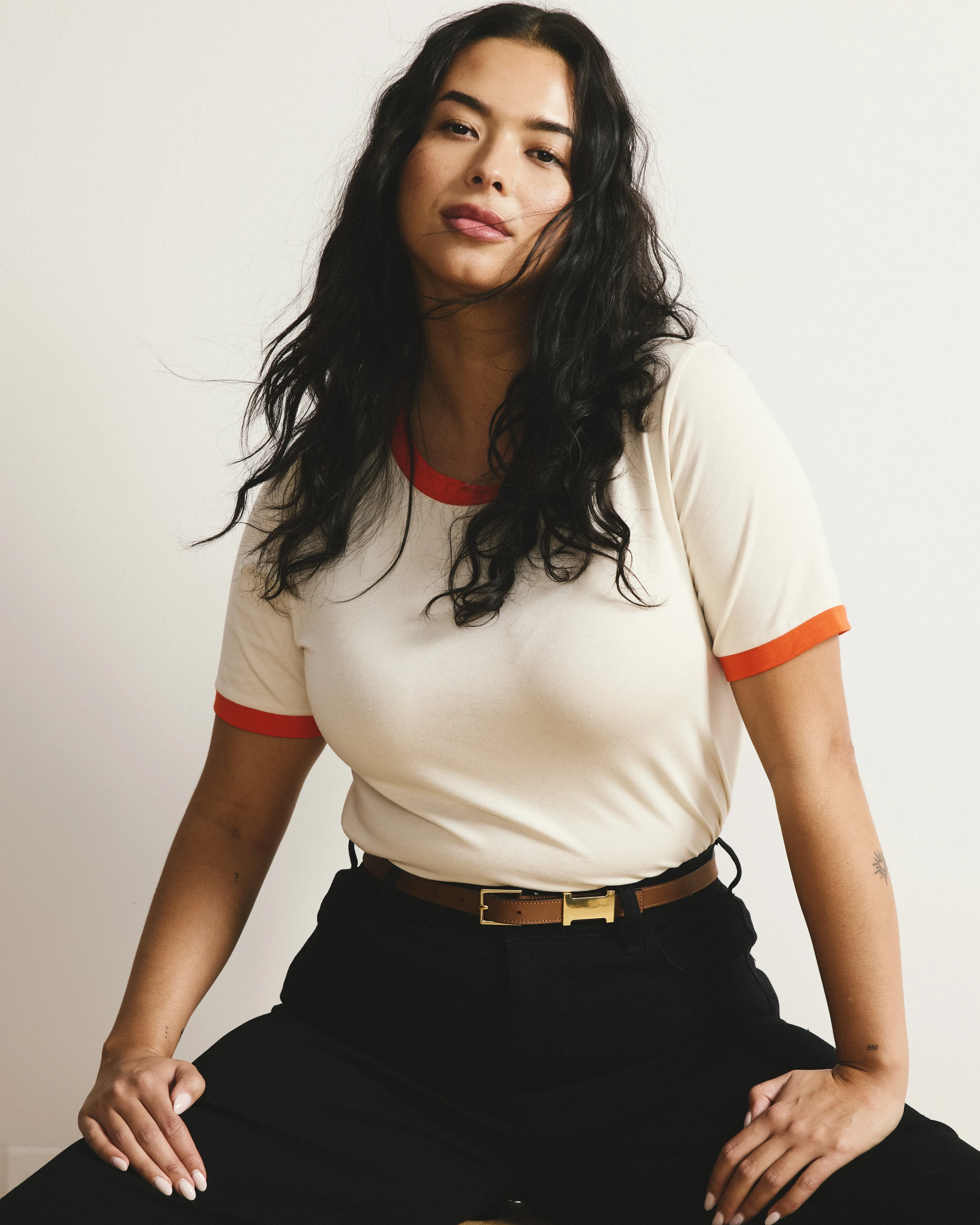 Tee Rex - Chamomile/Poppy Trim sold by Universal Standard product image thumbnail 3