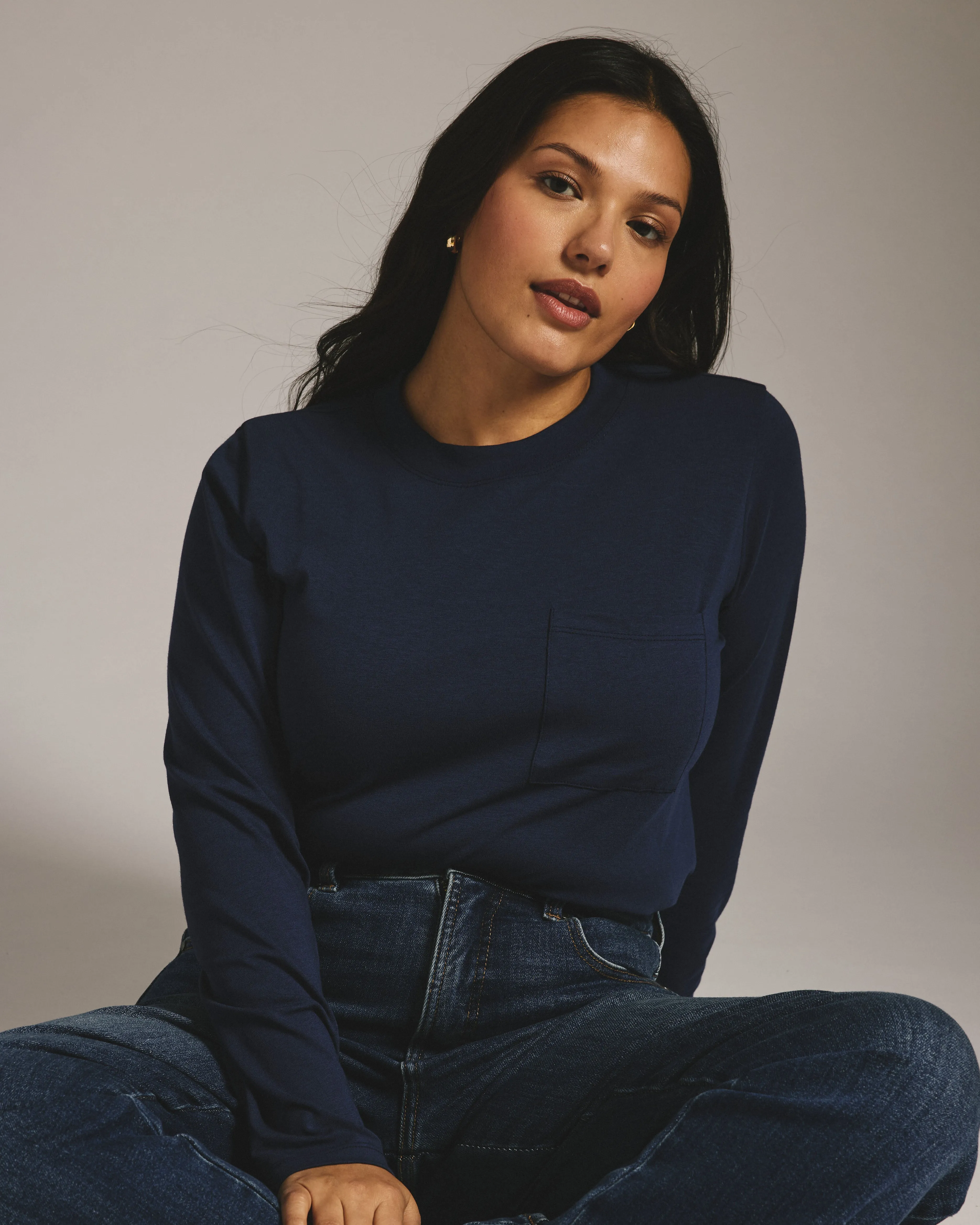 Long Sleeve Garcon Tee - Classic Navy sold by Universal Standard product image thumbnail 3