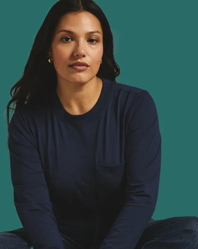 Long Sleeve Garcon Tee - Classic Navy made by Universal Standard