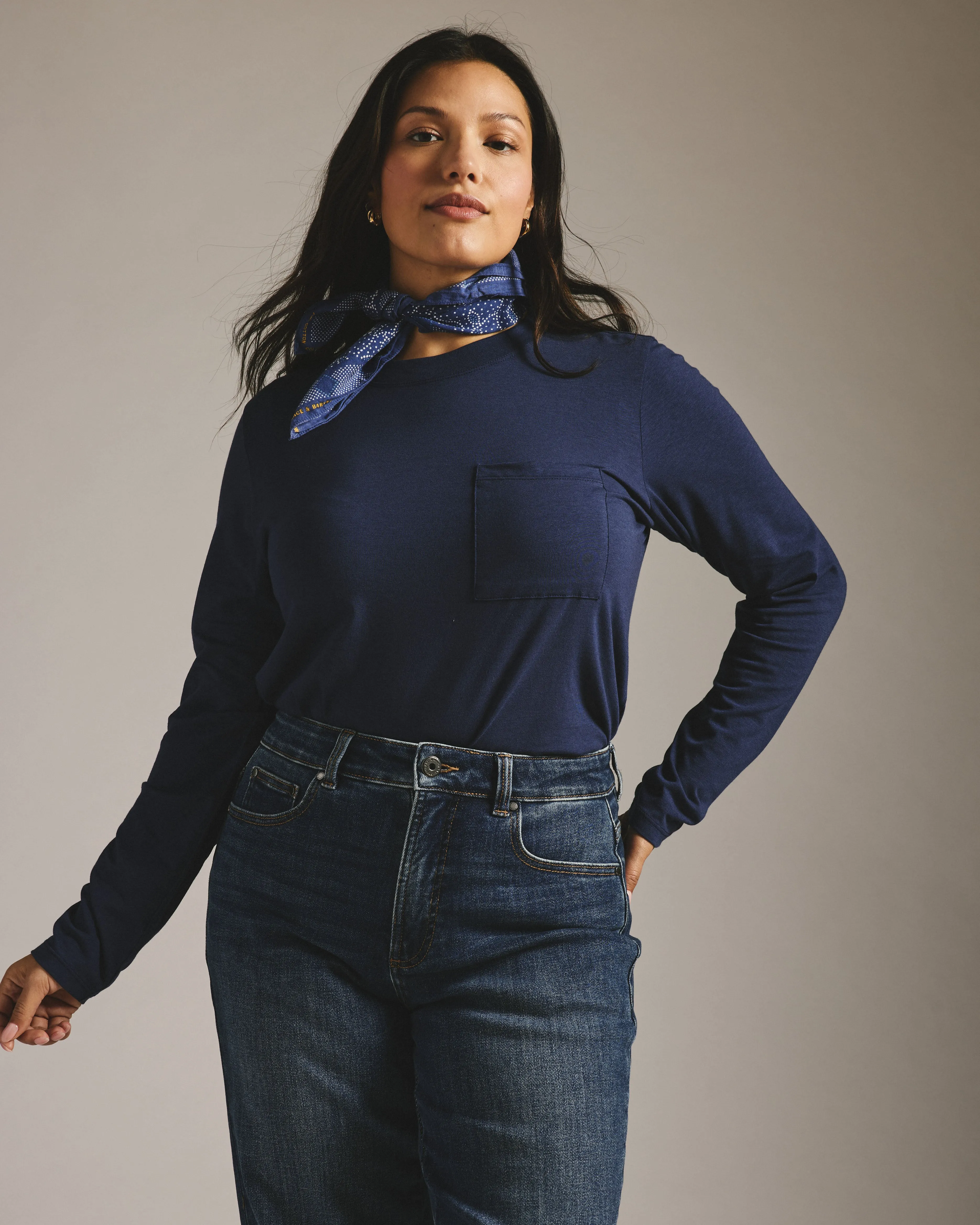 Long Sleeve Garcon Tee - Classic Navy sold by Universal Standard product image thumbnail 2