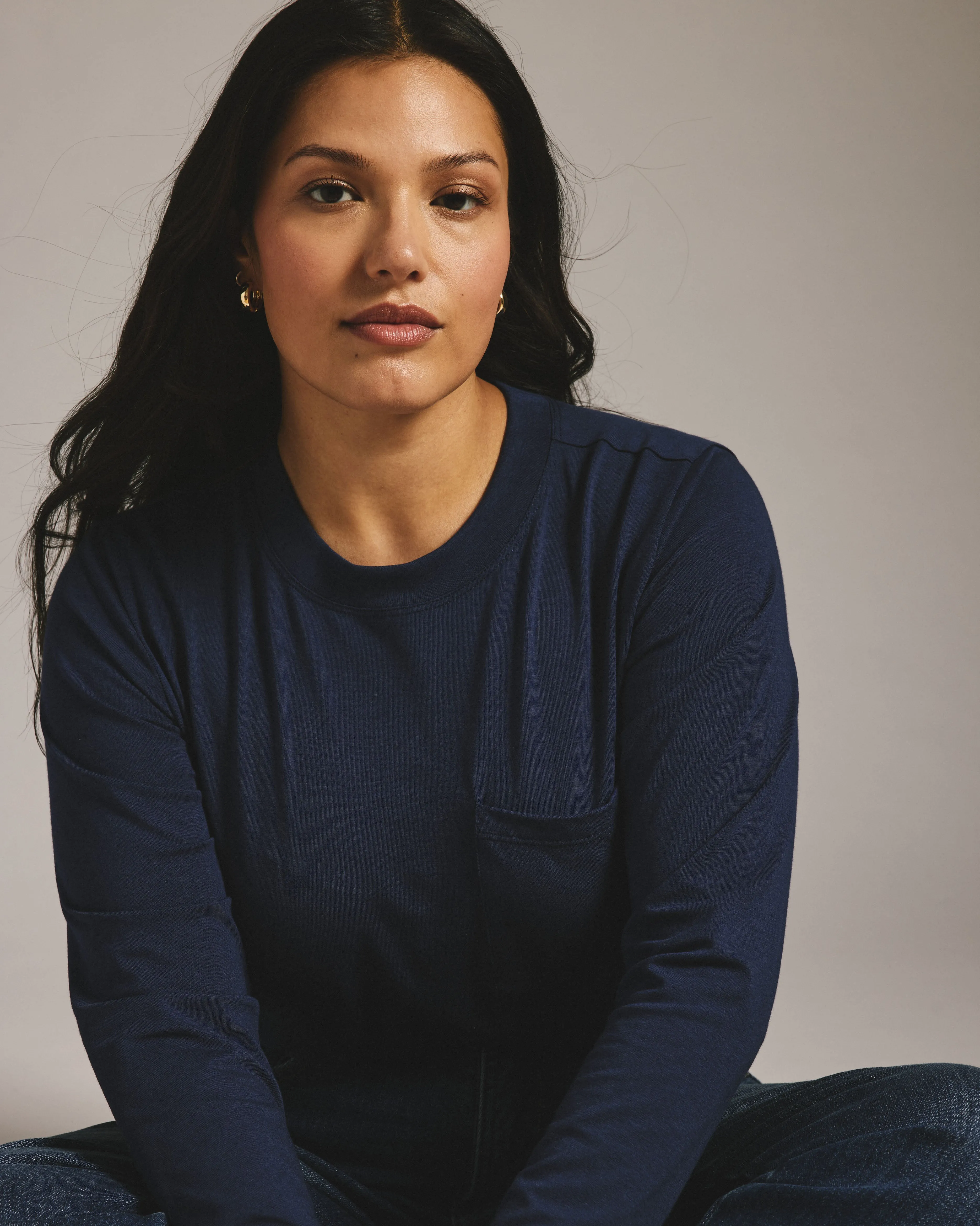 Long Sleeve Garcon Tee - Classic Navy sold by Universal Standard product image thumbnail 4