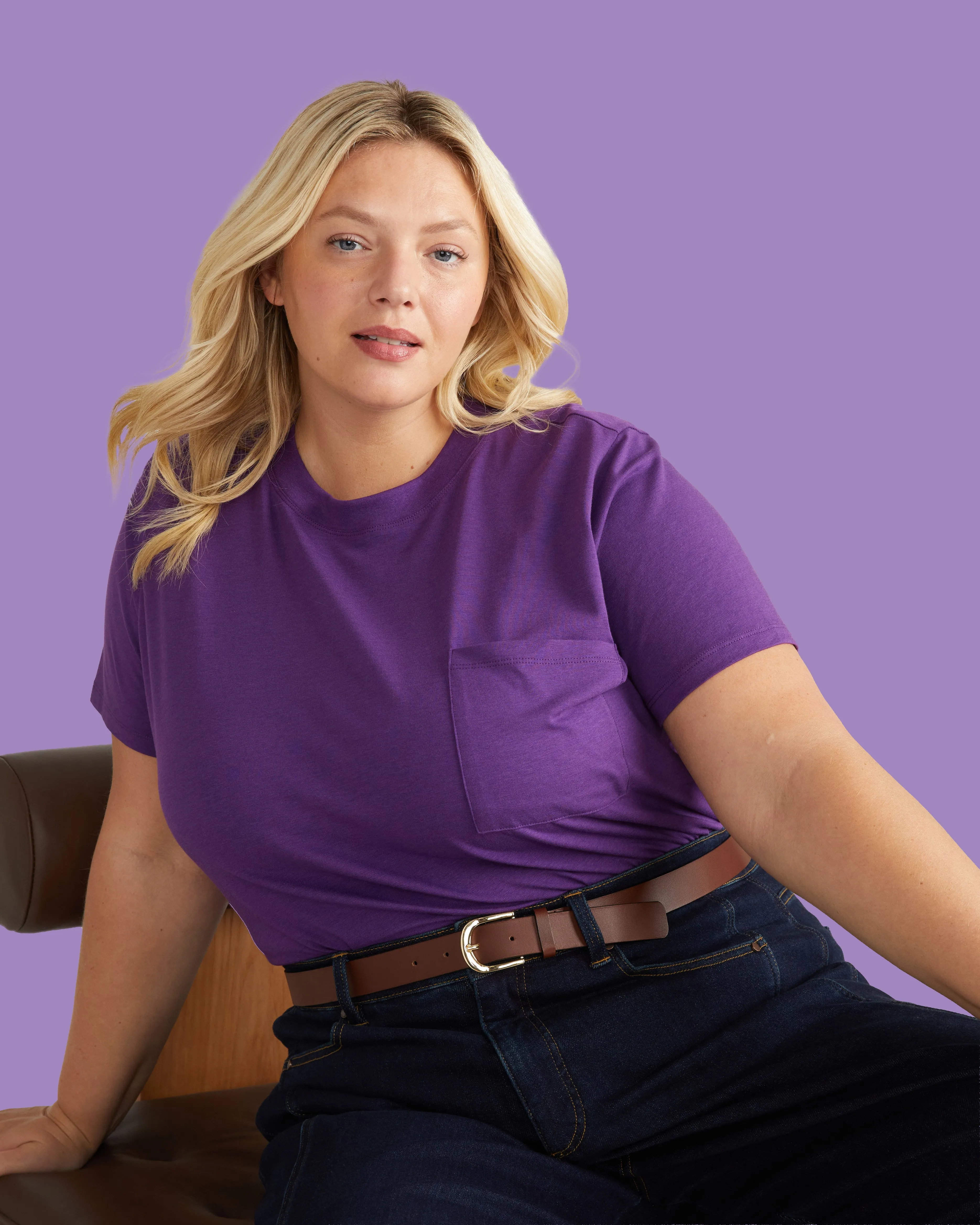 Garcon Tee - Grape sold by Universal Standard