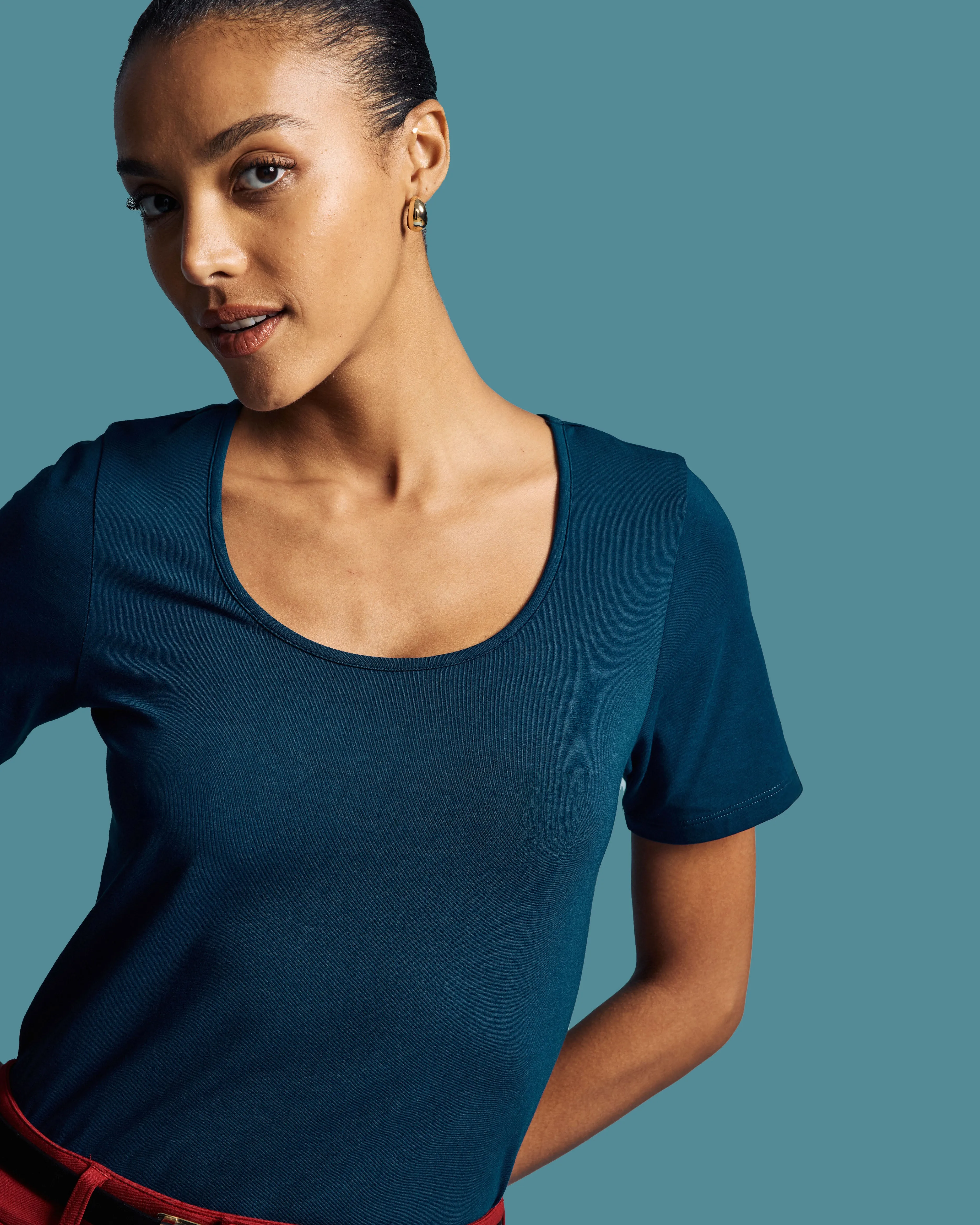 Scoop Neck Tee - Pageant Blue sold by Universal Standard product image thumbnail 4