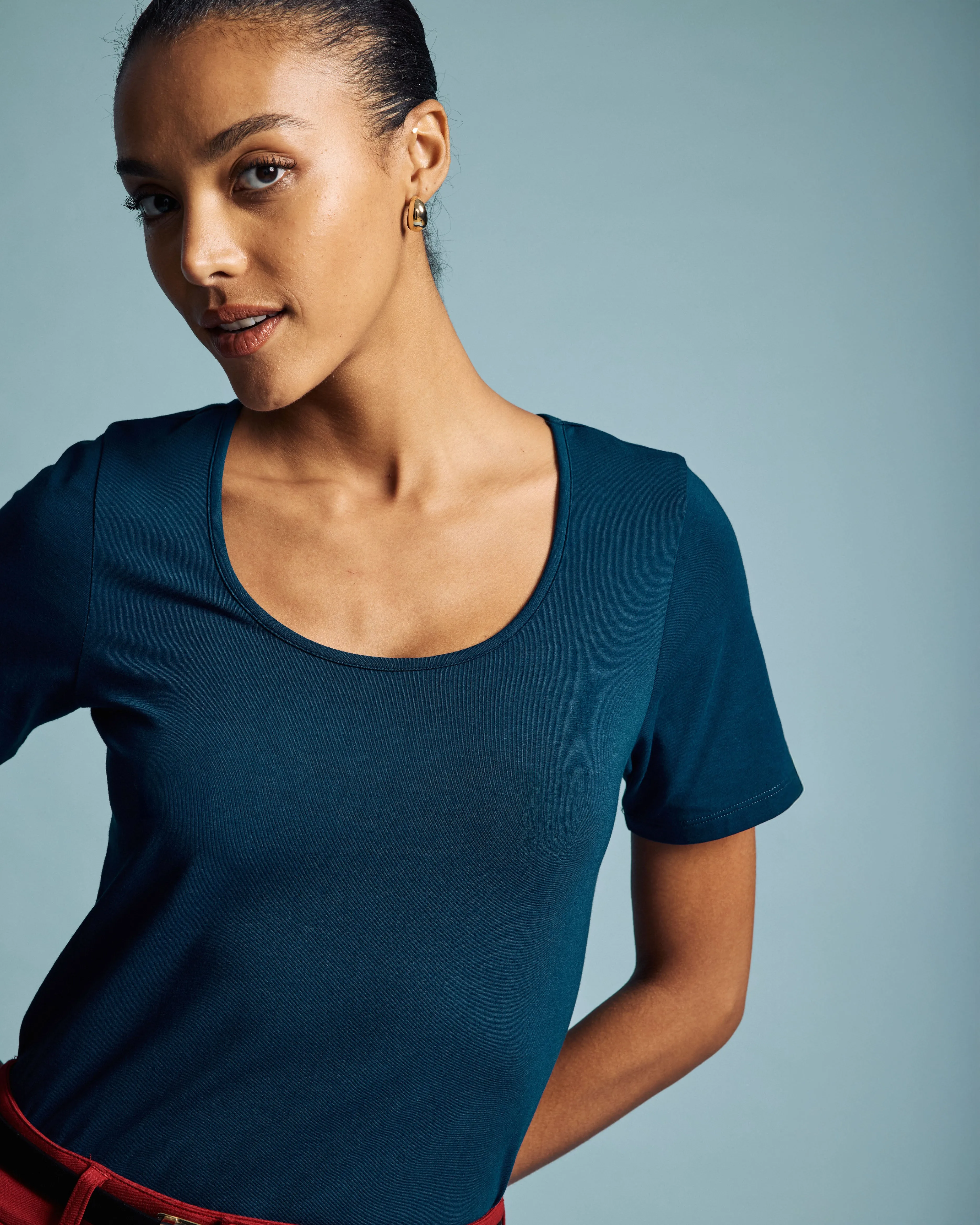 Scoop Neck Tee - Pageant Blue sold by Universal Standard product image thumbnail 3