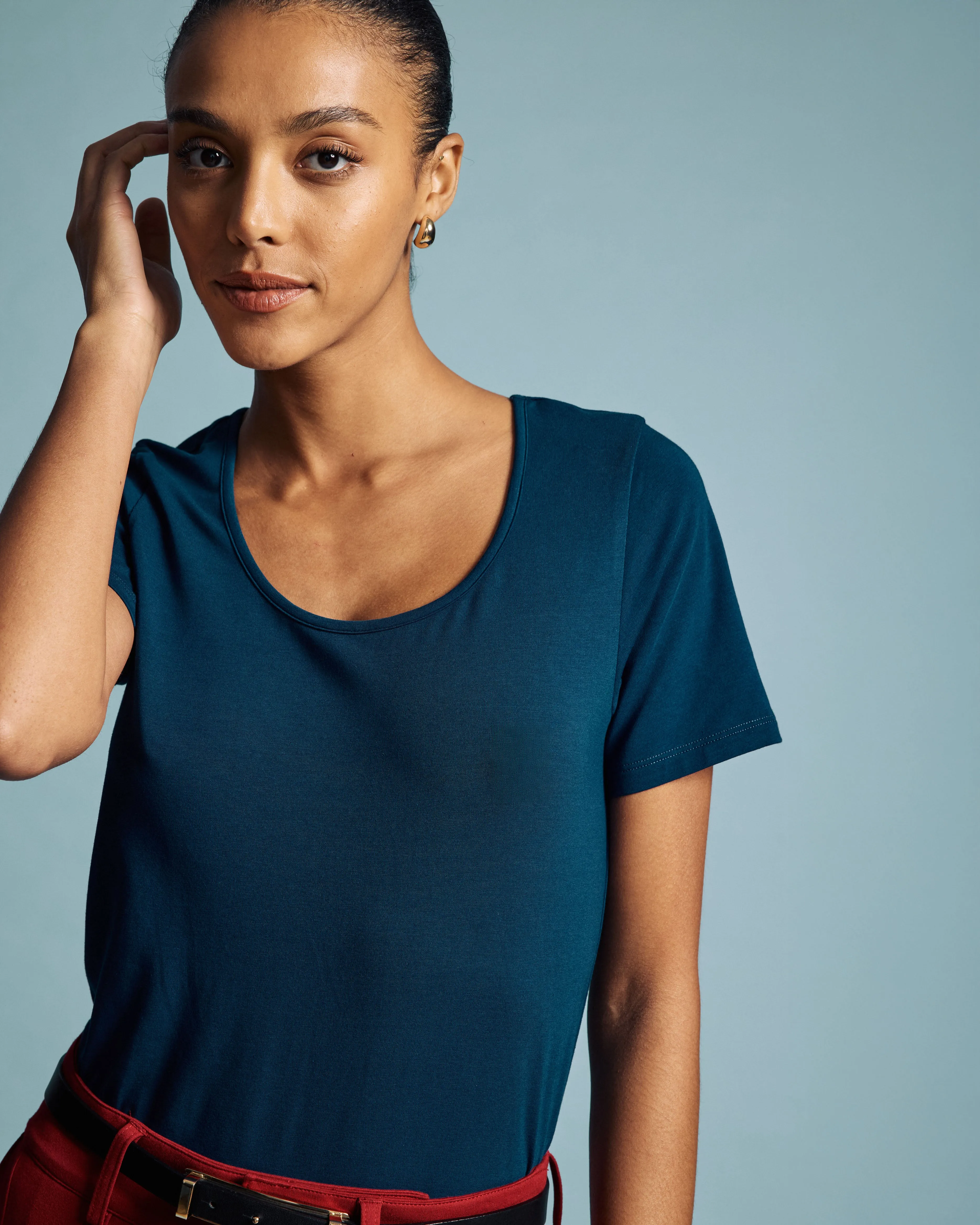 Scoop Neck Tee - Pageant Blue sold by Universal Standard