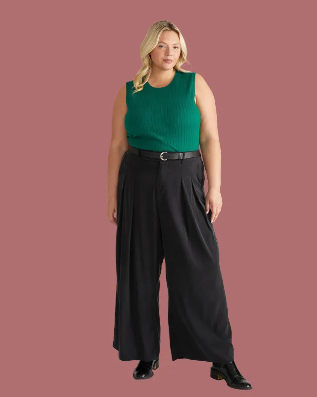 Savvy Fine Knit Sweater Shell - Aventurine sold by Universal Standard