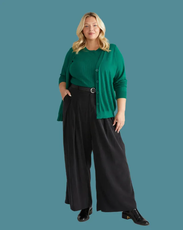 Savvy Fine Knit Cardigan - Aventurine sold by Universal Standard