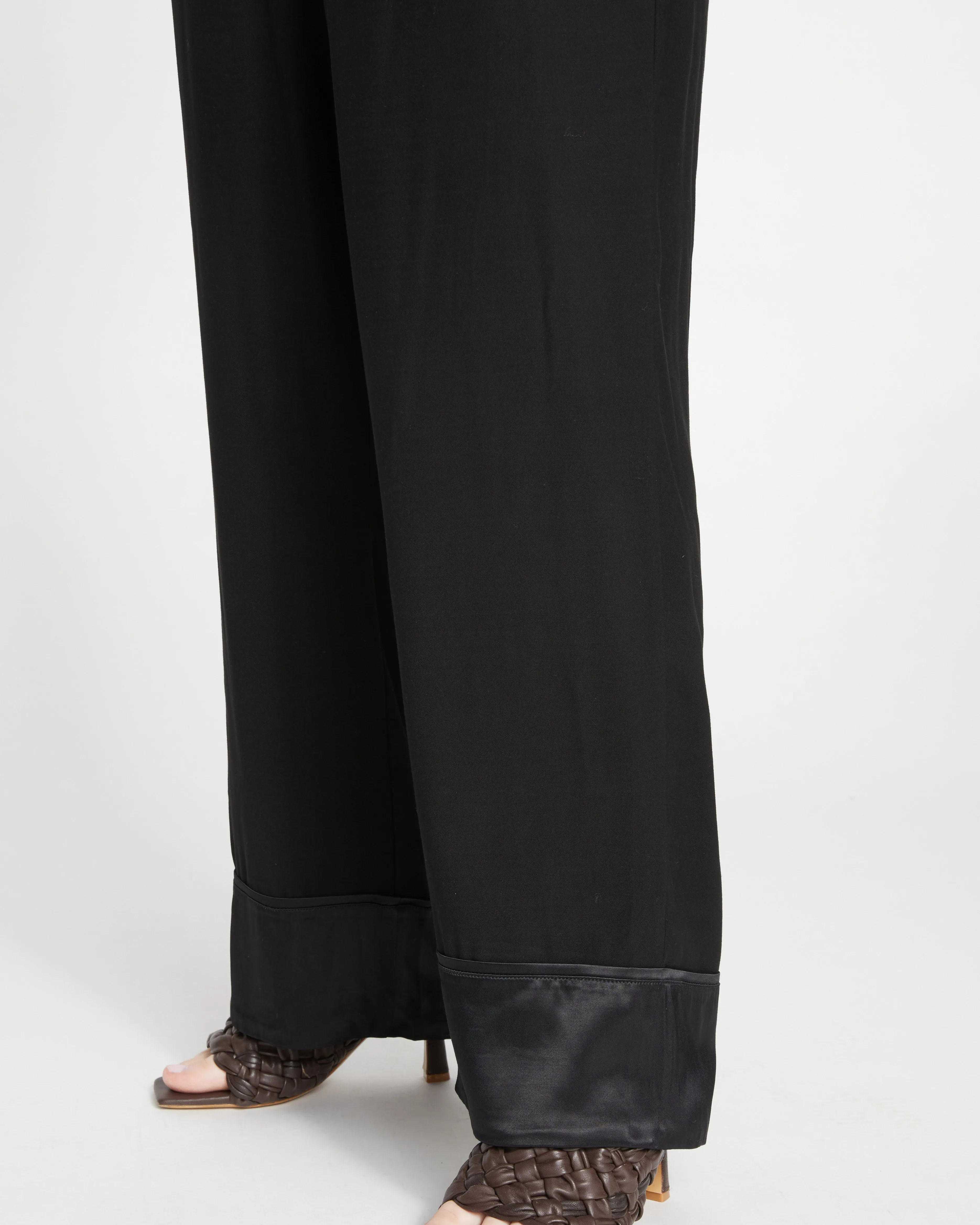 Soiree Double Luxe Pull-On Pants - Black/Black Shine sold by Universal Standard product image thumbnail 2