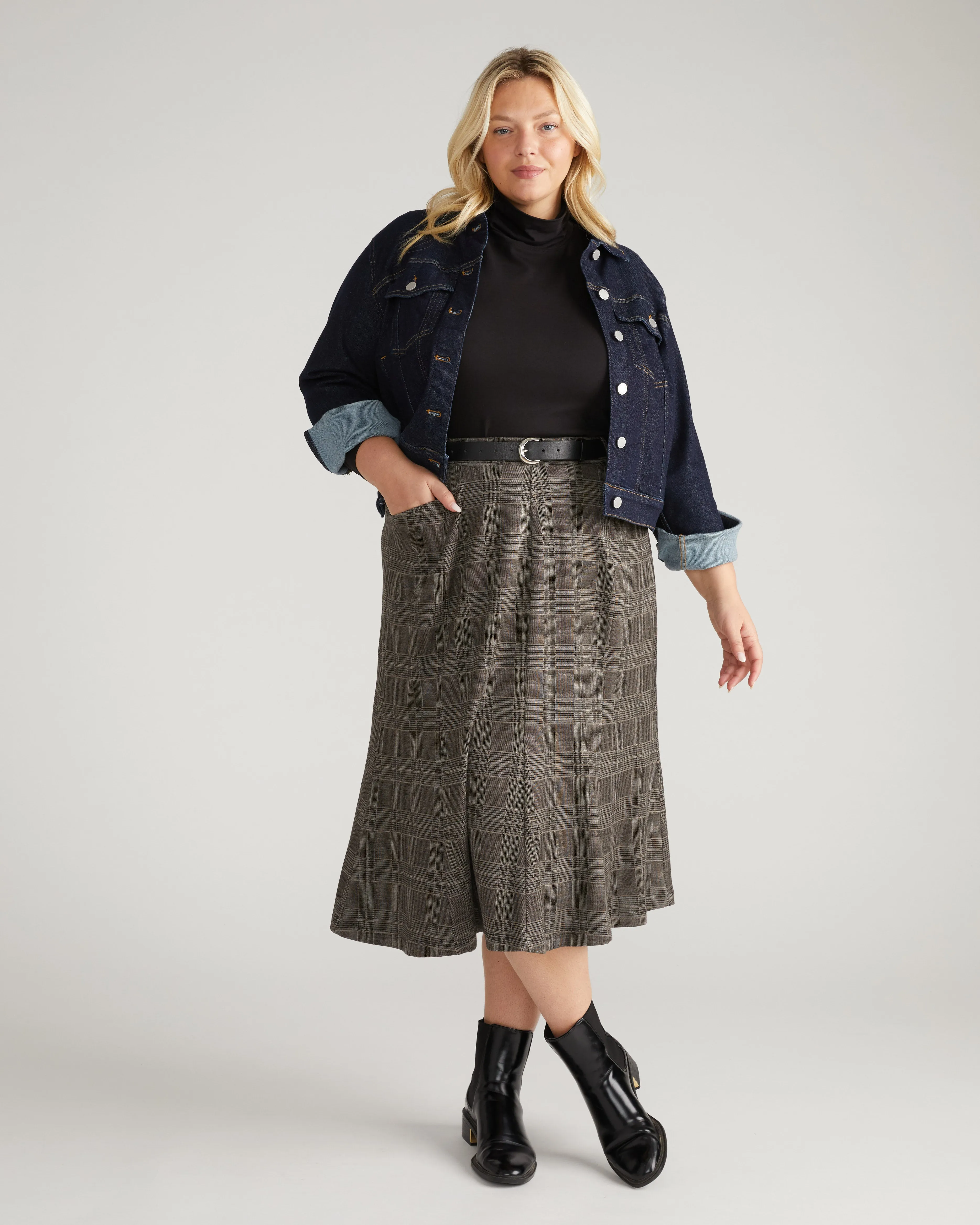 Carla Ponte Skirt - British Plaid sold by Universal Standard product image thumbnail 2