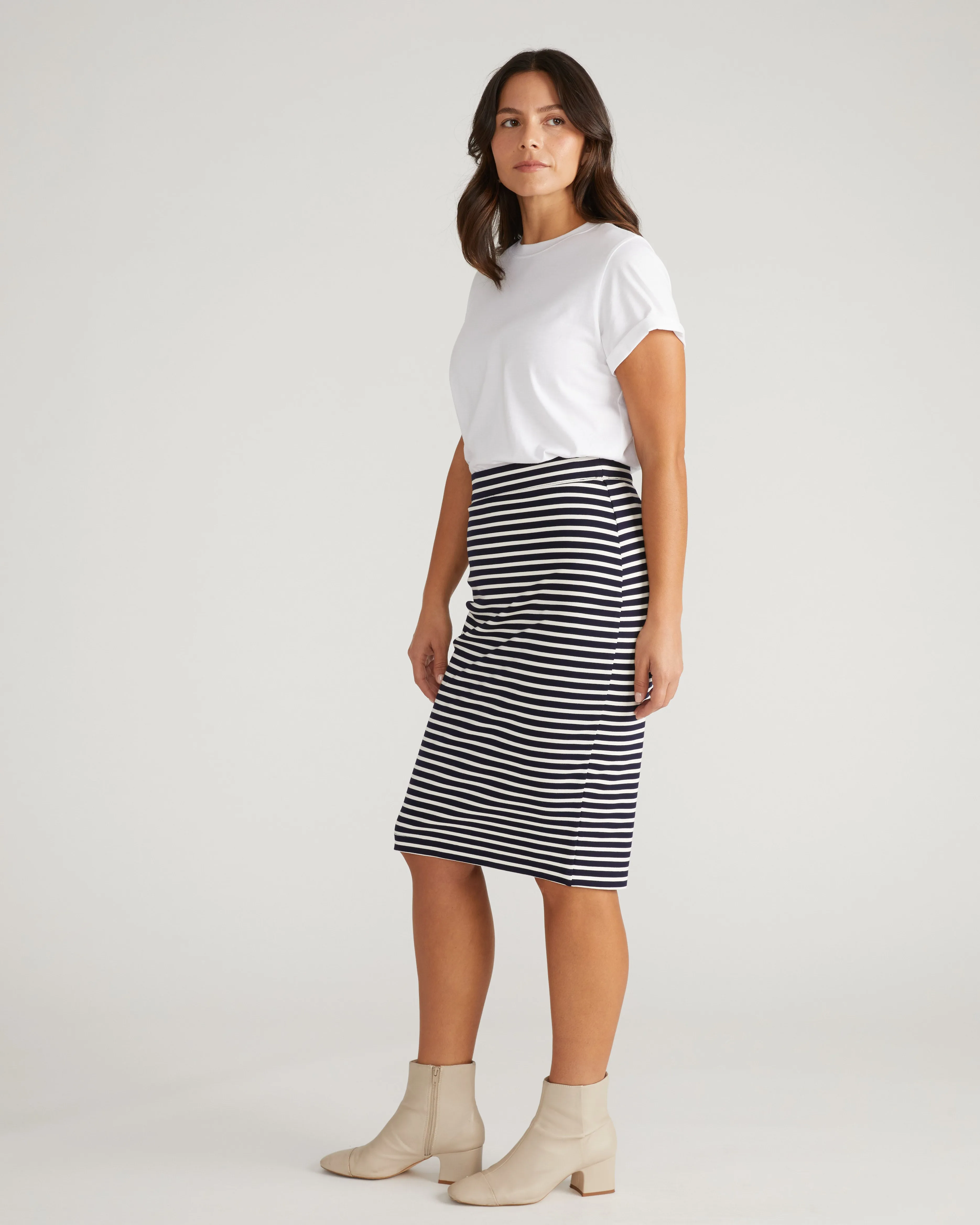 Danube Ponte Skirt - St. James Stripe sold by Universal Standard product image thumbnail 2