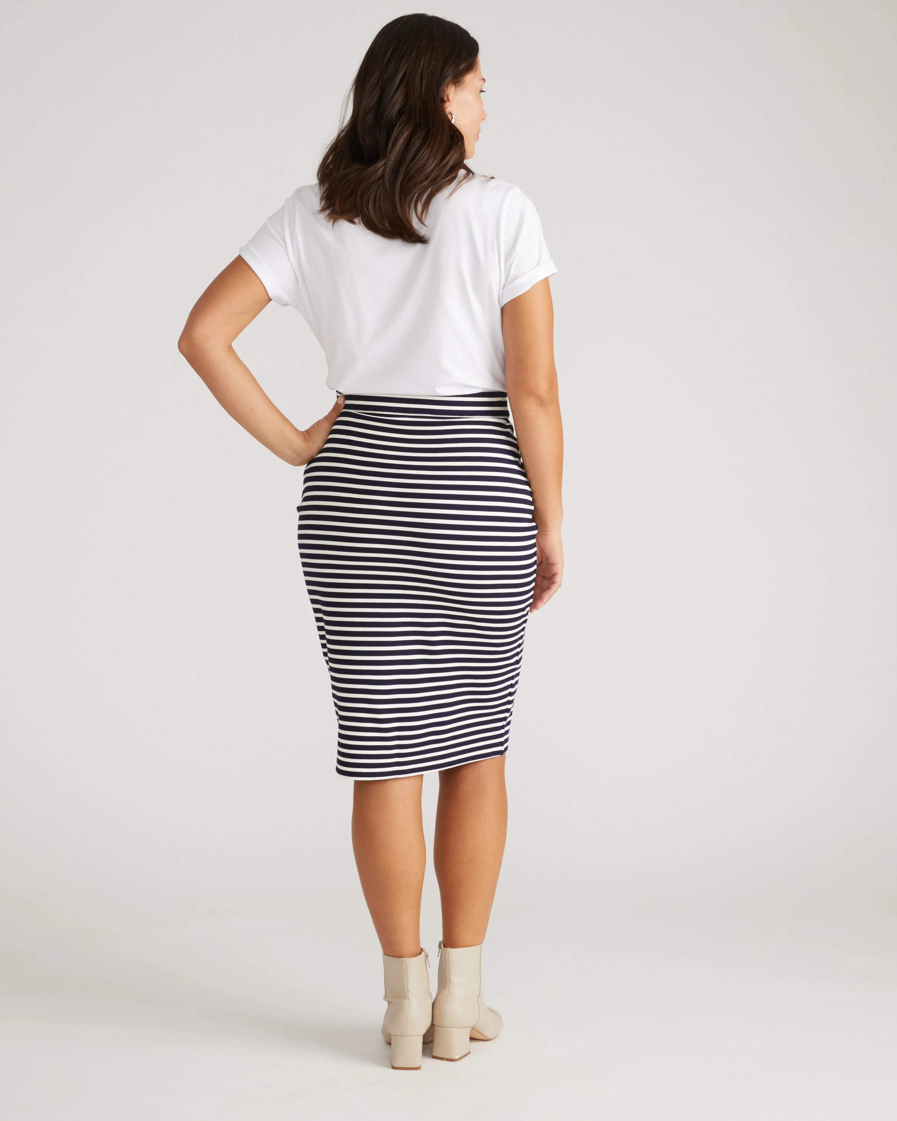 Danube Ponte Skirt - St. James Stripe sold by Universal Standard product image thumbnail 3