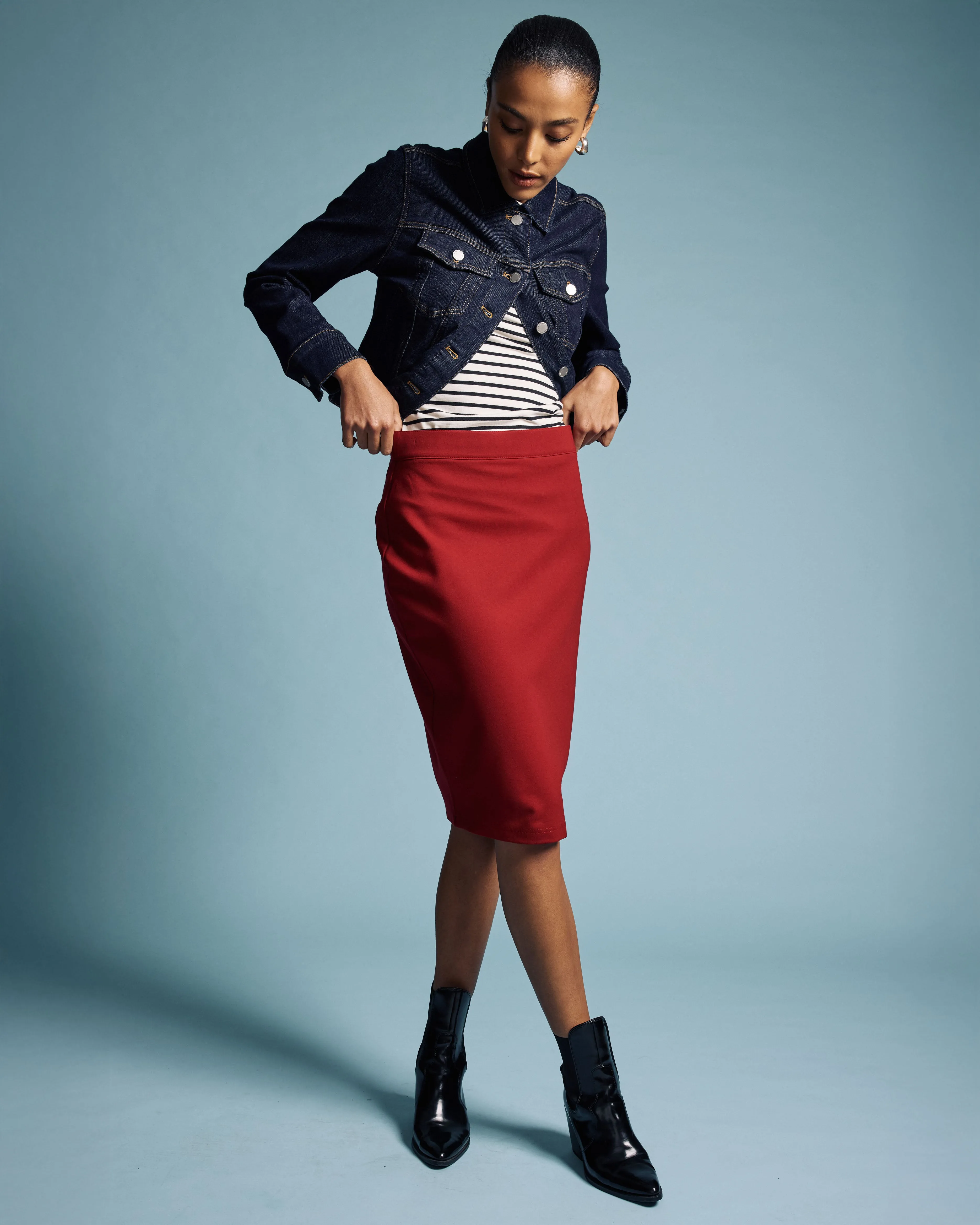 Danube Ponte Skirt - Garnet sold by Universal Standard product image thumbnail 2