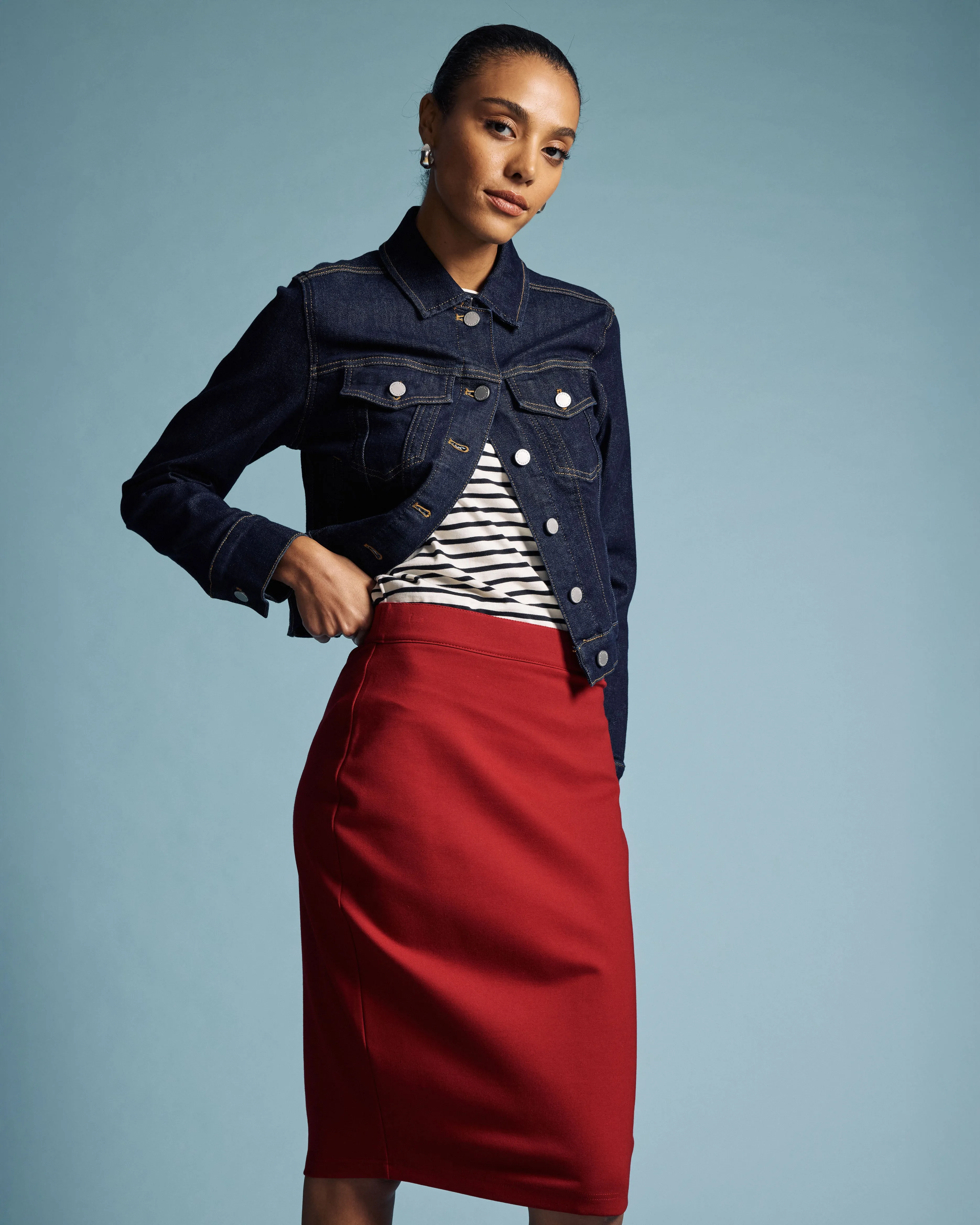 Danube Ponte Skirt - Garnet sold by Universal Standard product image thumbnail 3