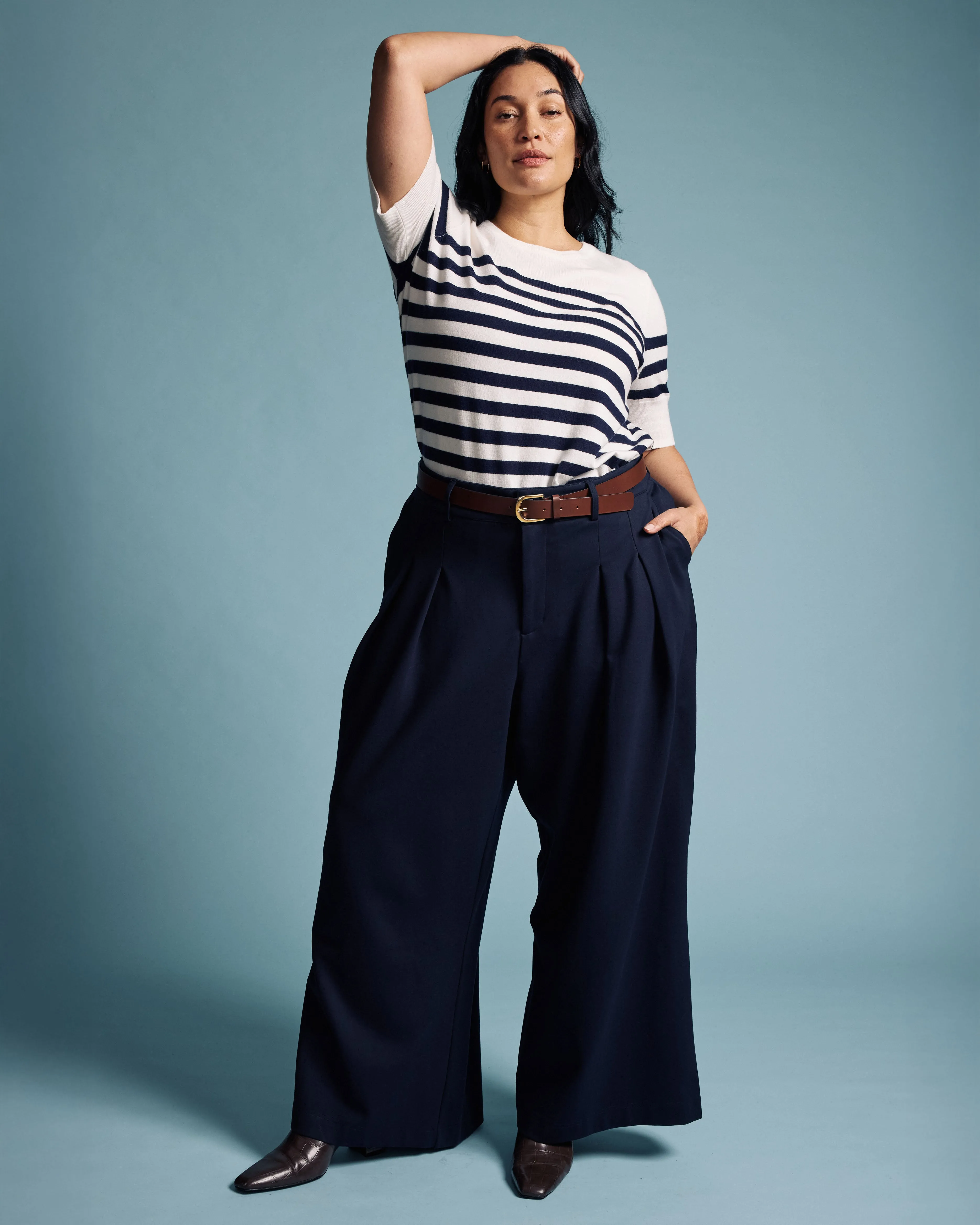 Palais Wide Leg Ponte Pants - Navy sold by Universal Standard product image thumbnail 2