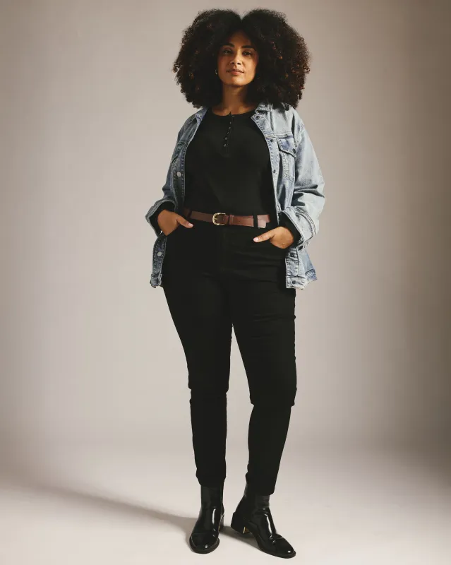 Seine High Rise Skinny Jeans 30 Inch - Jet Black sold by Universal Standard