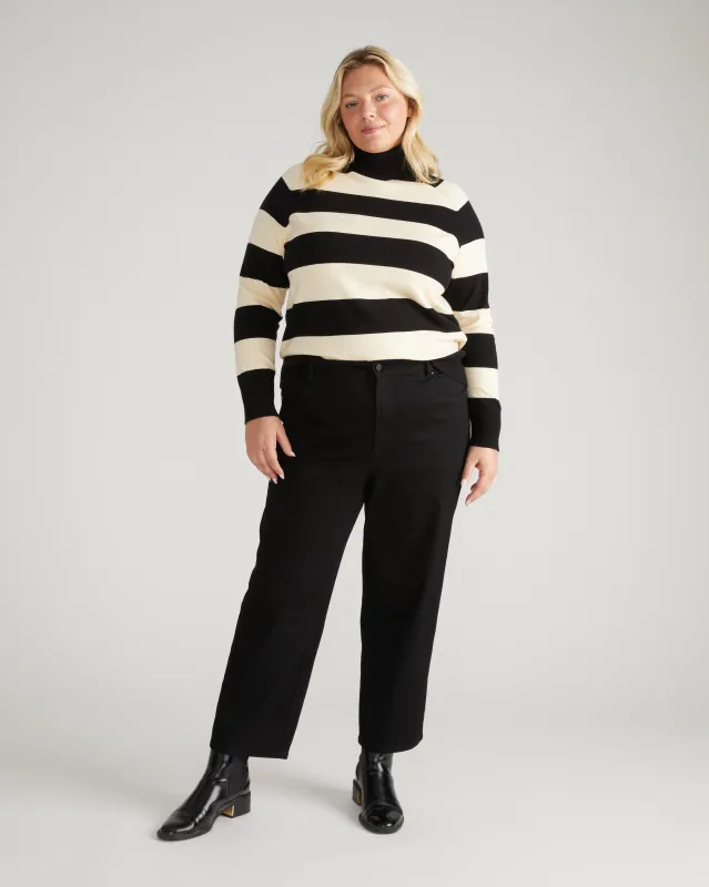 Donna High Rise Curve Straight Leg Jeans 27 Inch - Jet Black sold by Universal Standard