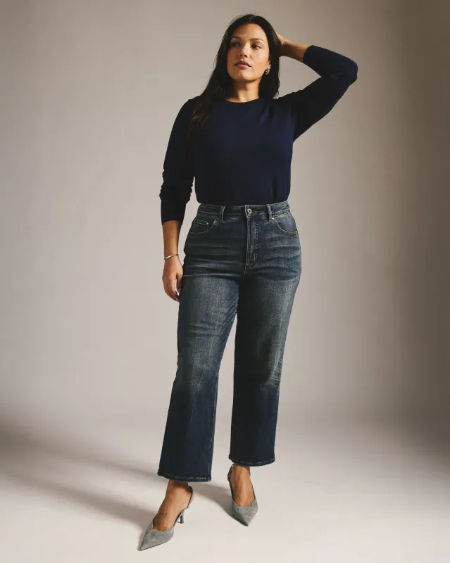 Donna High Rise Curve Straight Leg Jeans 27 Inch - Field of Dreams Indigo sold by Universal Standard