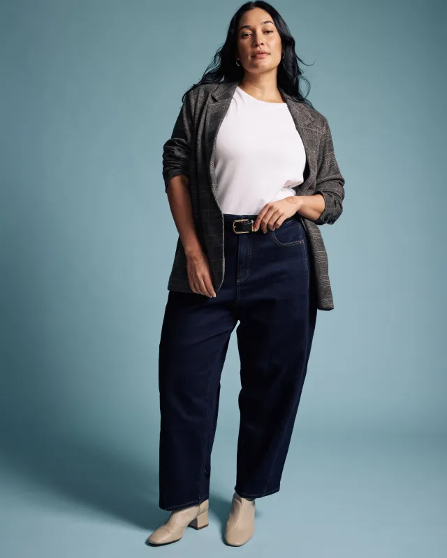 Dakota Twisted Leg Jeans - Dark Indigo sold by Universal Standard