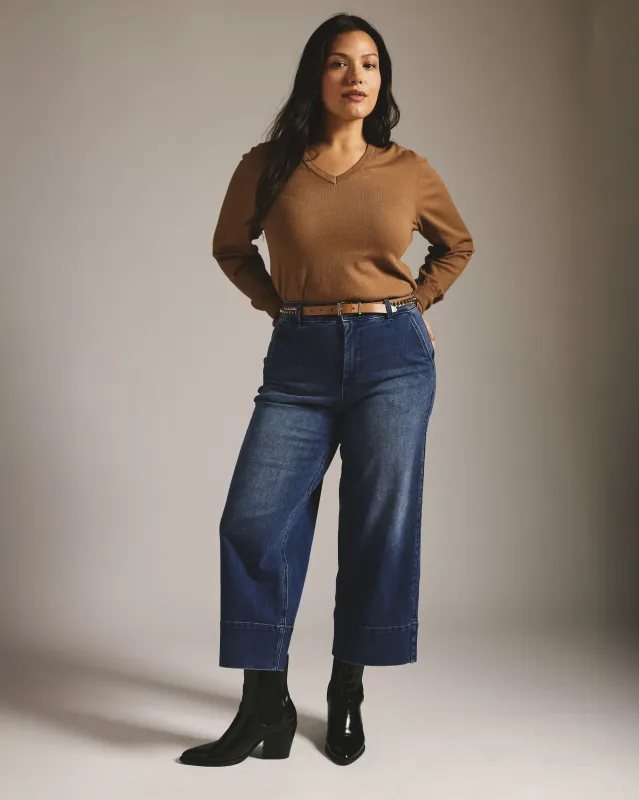 Carol High Rise Cropped Jeans - True Blue sold by Universal Standard