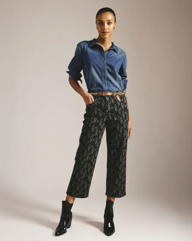 Bae Boyfriend Crop Jeans - Ikat Print sold by Universal Standard