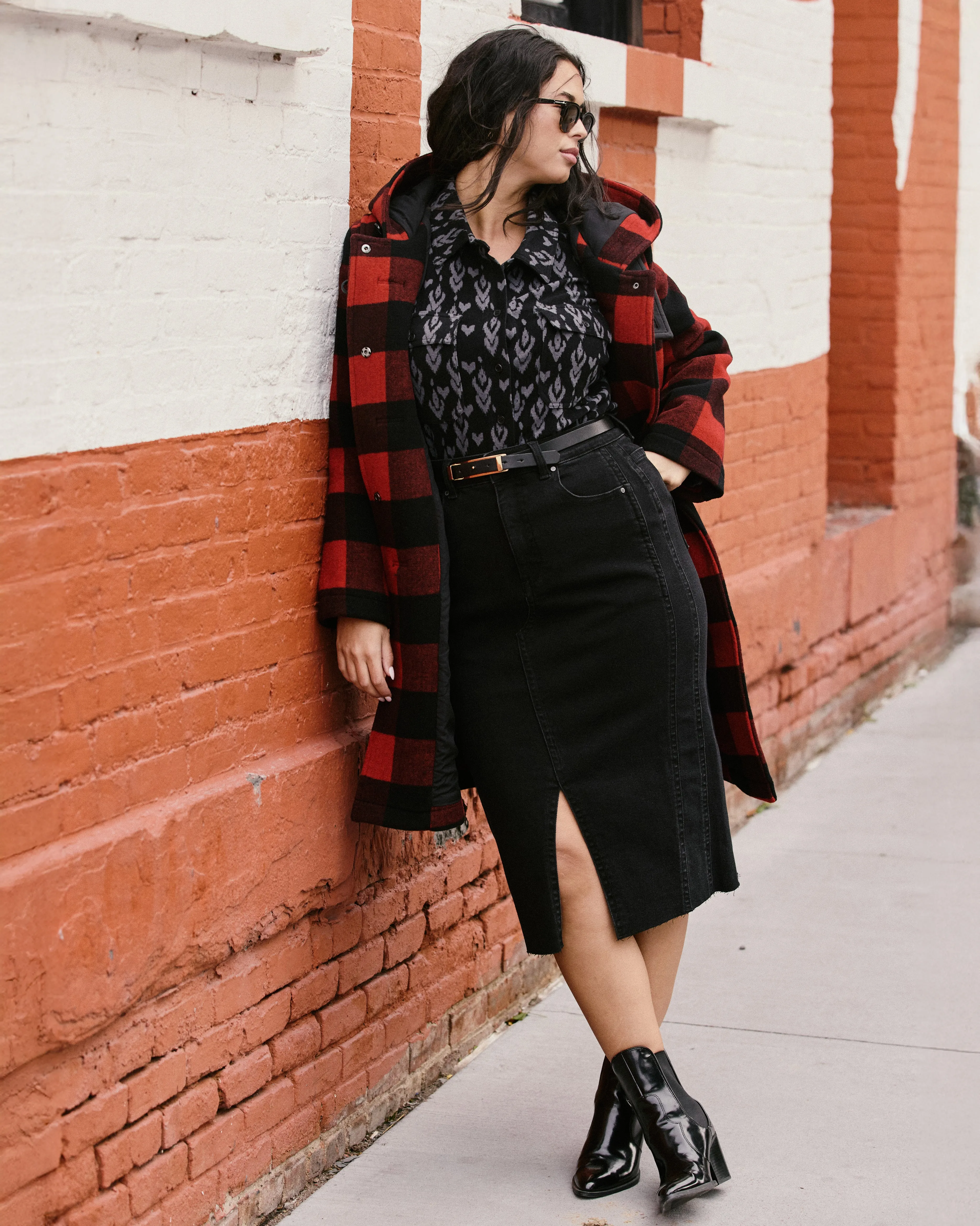 Maine Stretch Flannel Shirt - Indigo Ikat Arrow sold by Universal Standard product image thumbnail 5