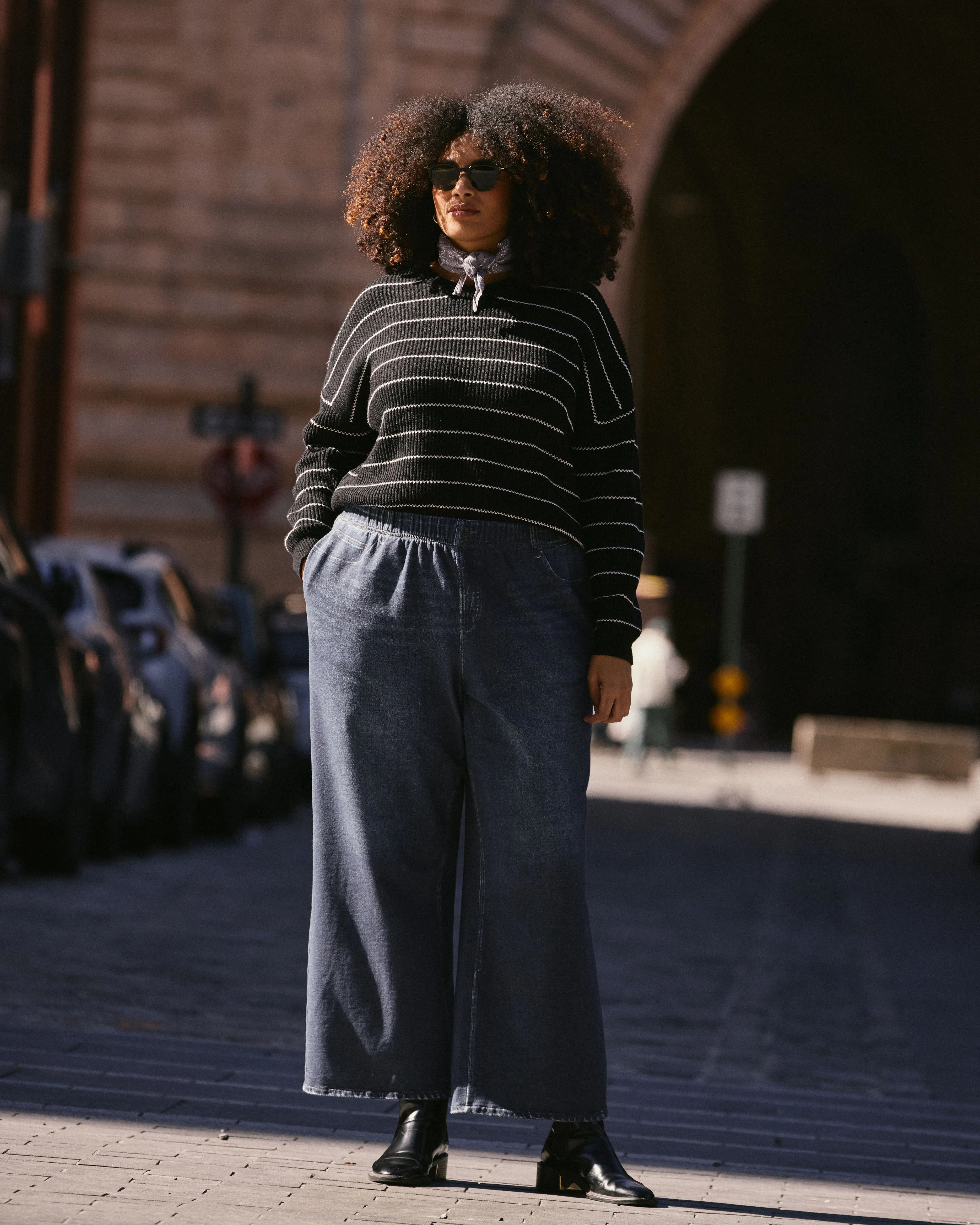 Wide Leg Sweatpant Jeans - Blue Mirage sold by Universal Standard product image thumbnail 3