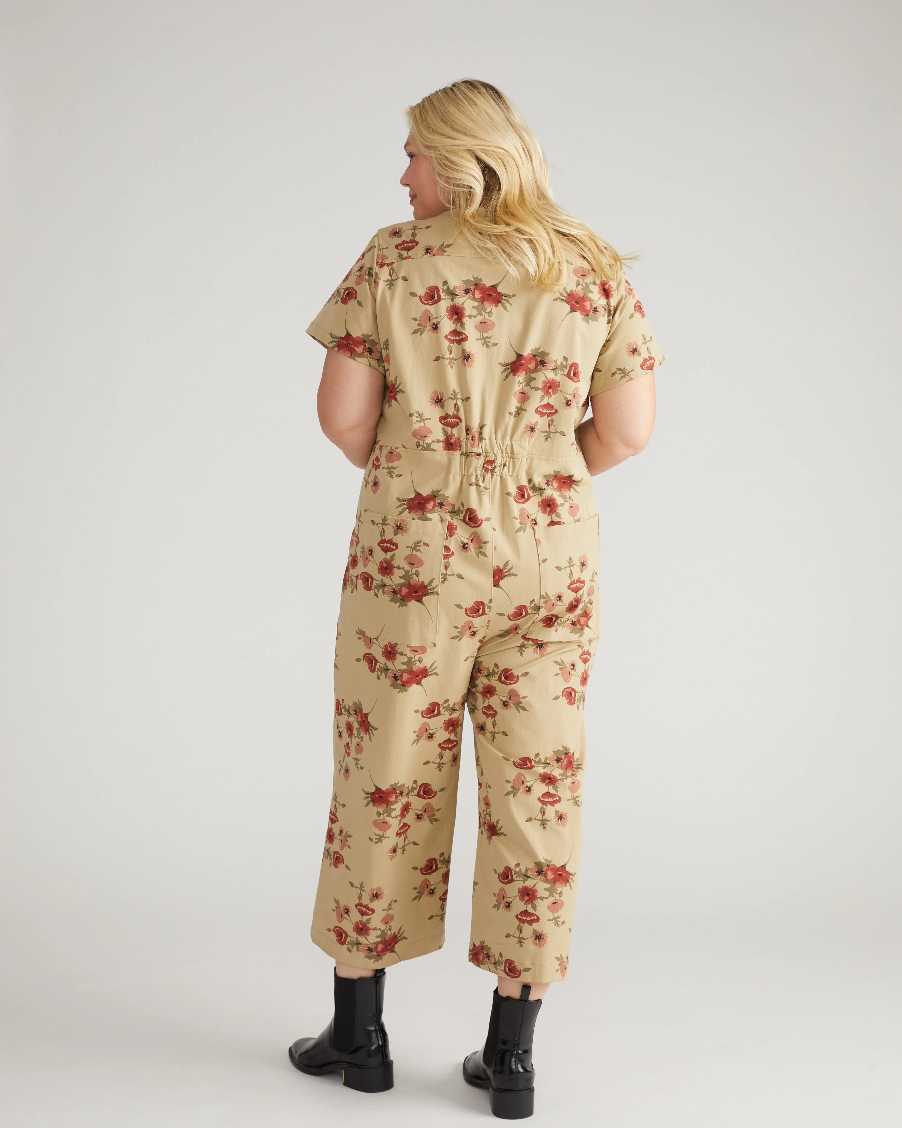 Kate Stretch Cotton Twill Jumpsuit - Wild Flower Bouquet Print sold by Universal Standard product image thumbnail 4