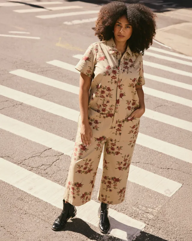 Kate Stretch Cotton Twill Jumpsuit - Wild Flower Bouquet Print sold by Universal Standard