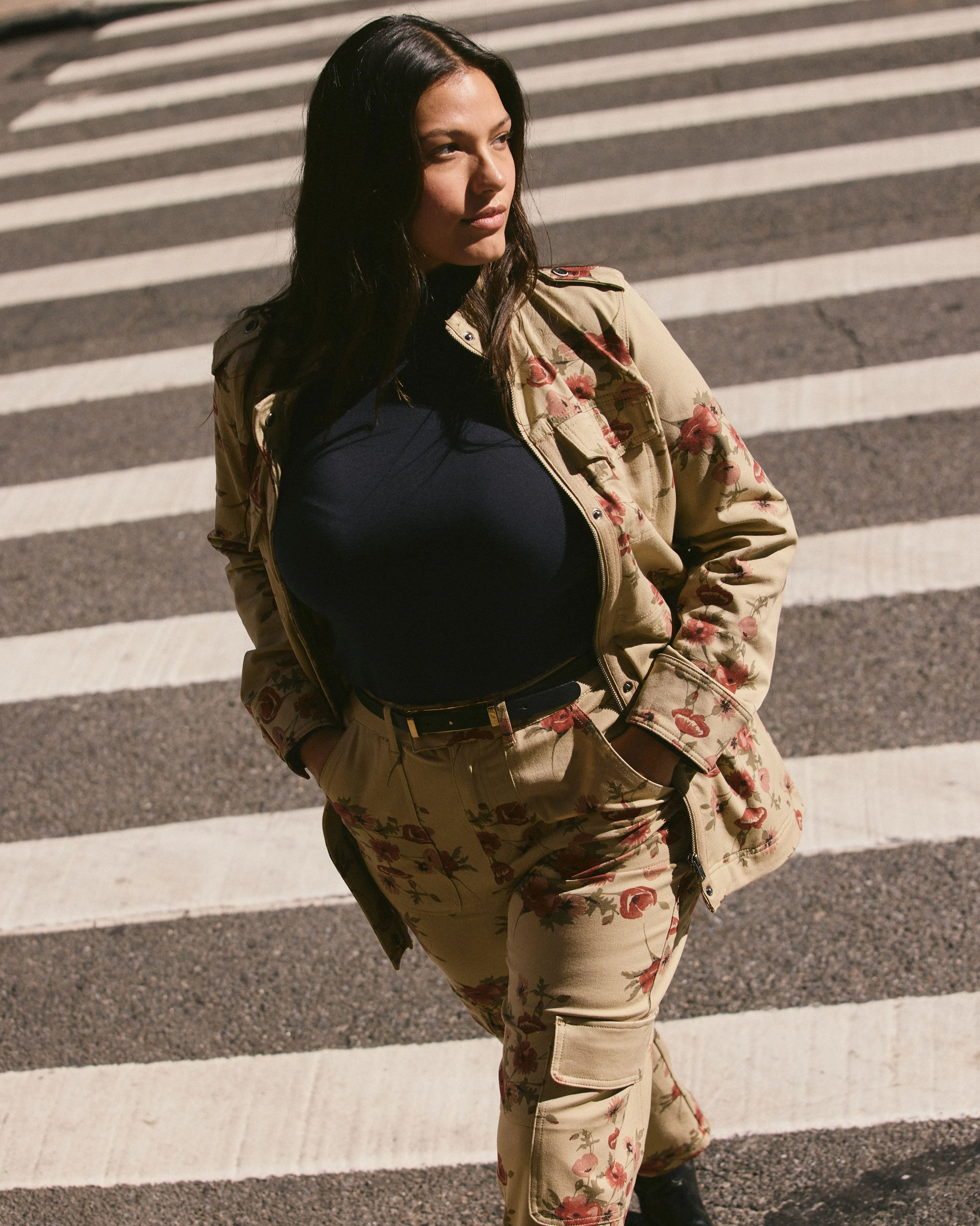 Vineyard Stretch Cotton Twill Jacket - Wild Flower Bouquet Print sold by Universal Standard