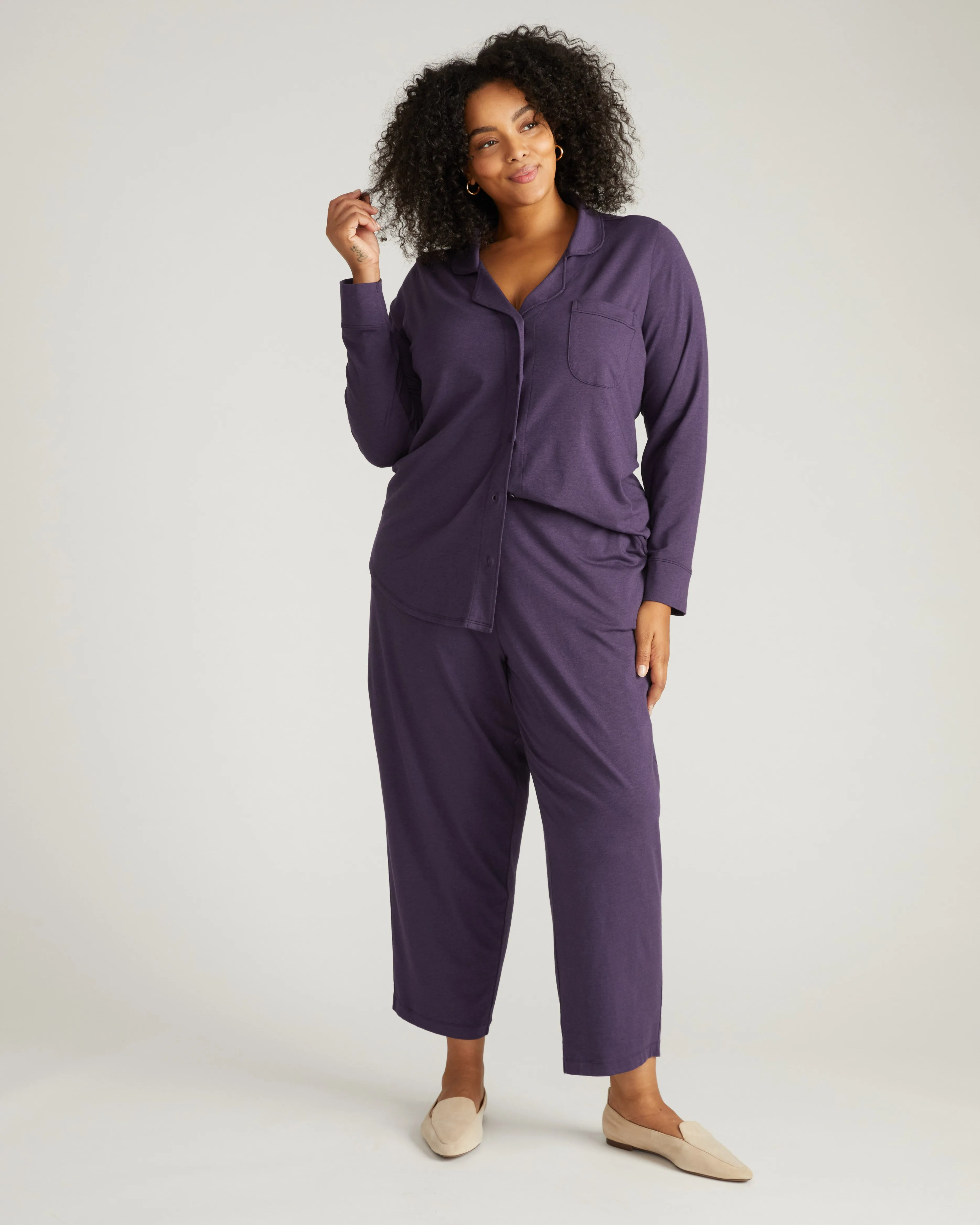 Panama Pajama Set - Anthracite sold by Universal Standard