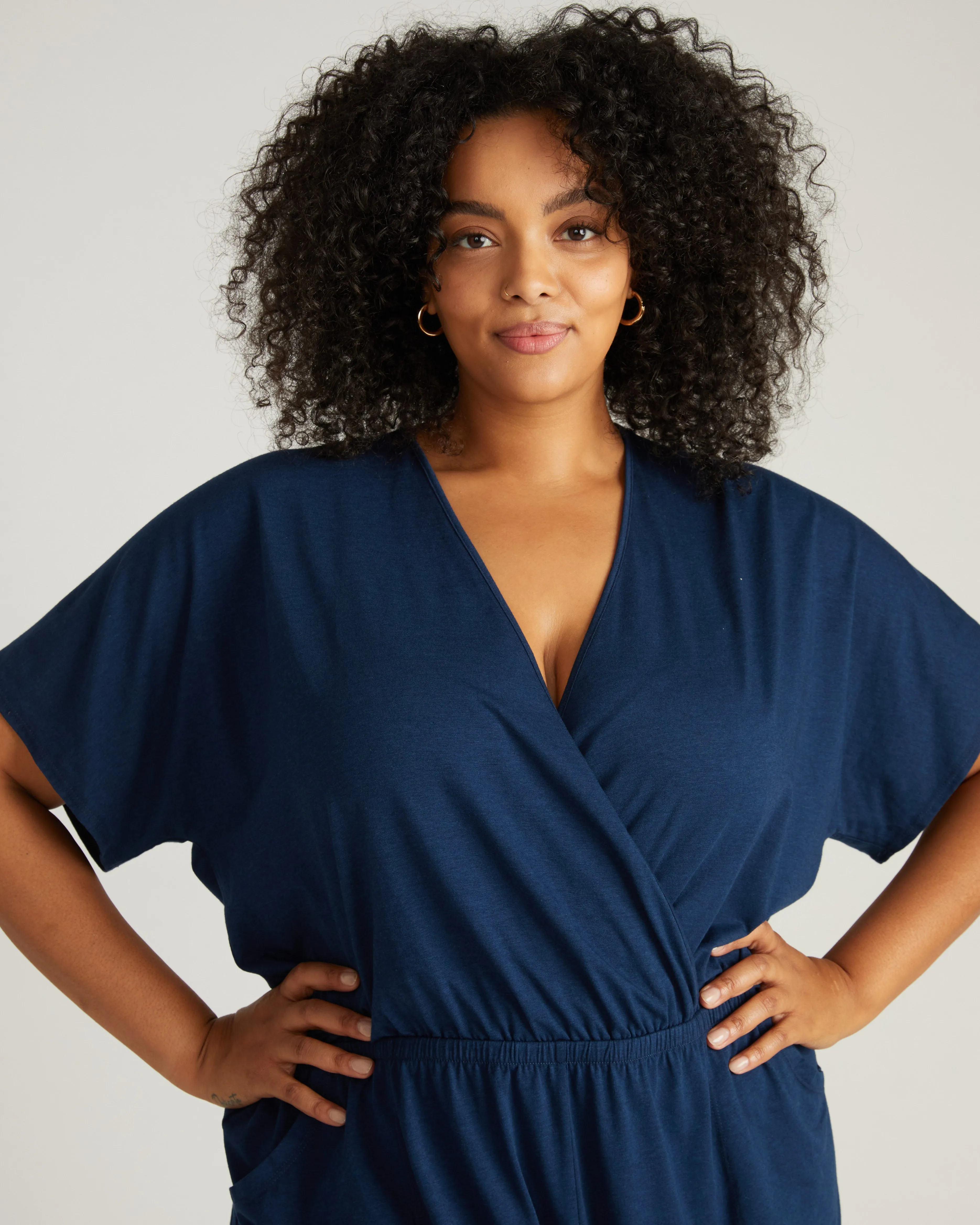 Nora Cross Front Romper - Pageant Blue sold by Universal Standard product image thumbnail 2