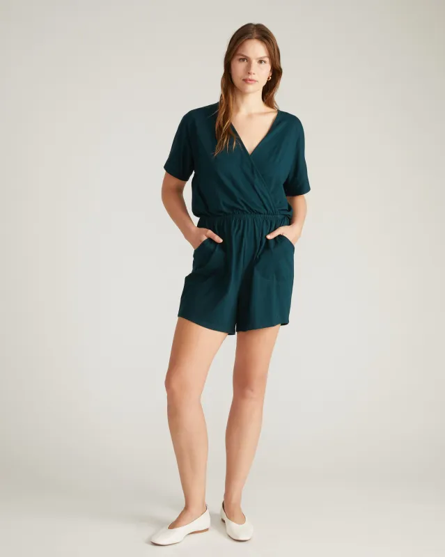 Nora Cross Front Romper - Deep Sea sold by Universal Standard