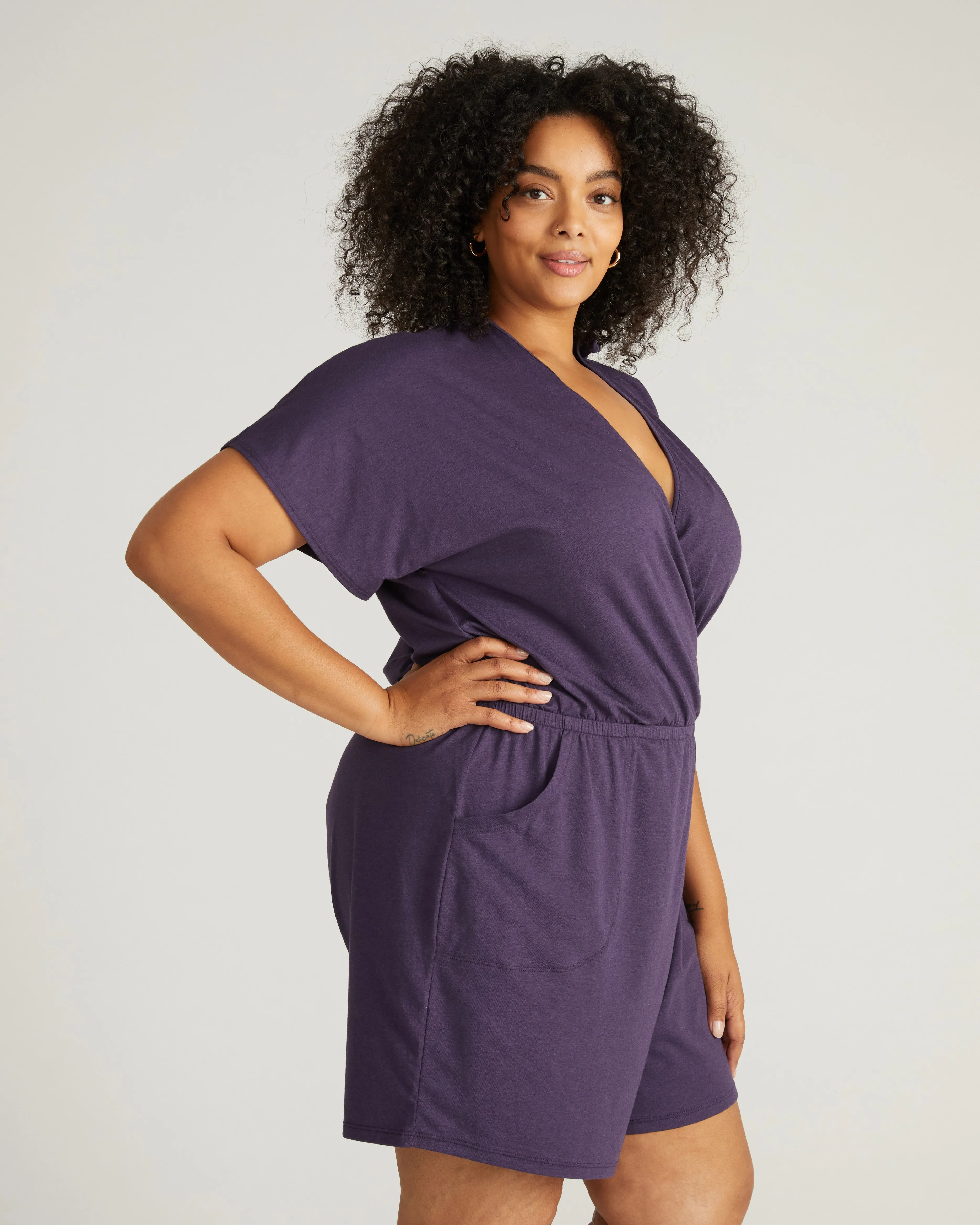 Nora Cross Front Romper - Anthracite sold by Universal Standard product image thumbnail 2