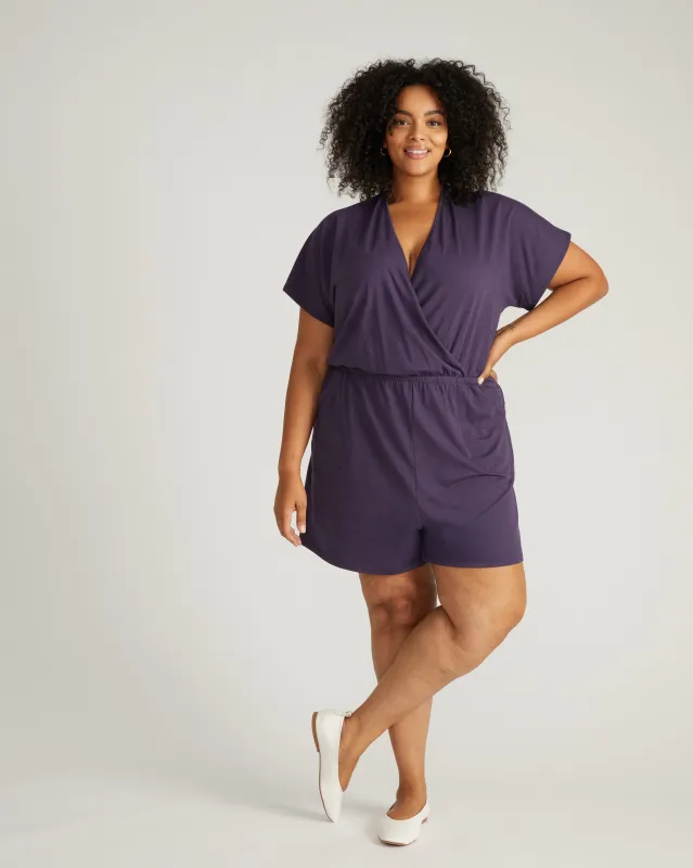 Nora Cross Front Romper - Anthracite sold by Universal Standard