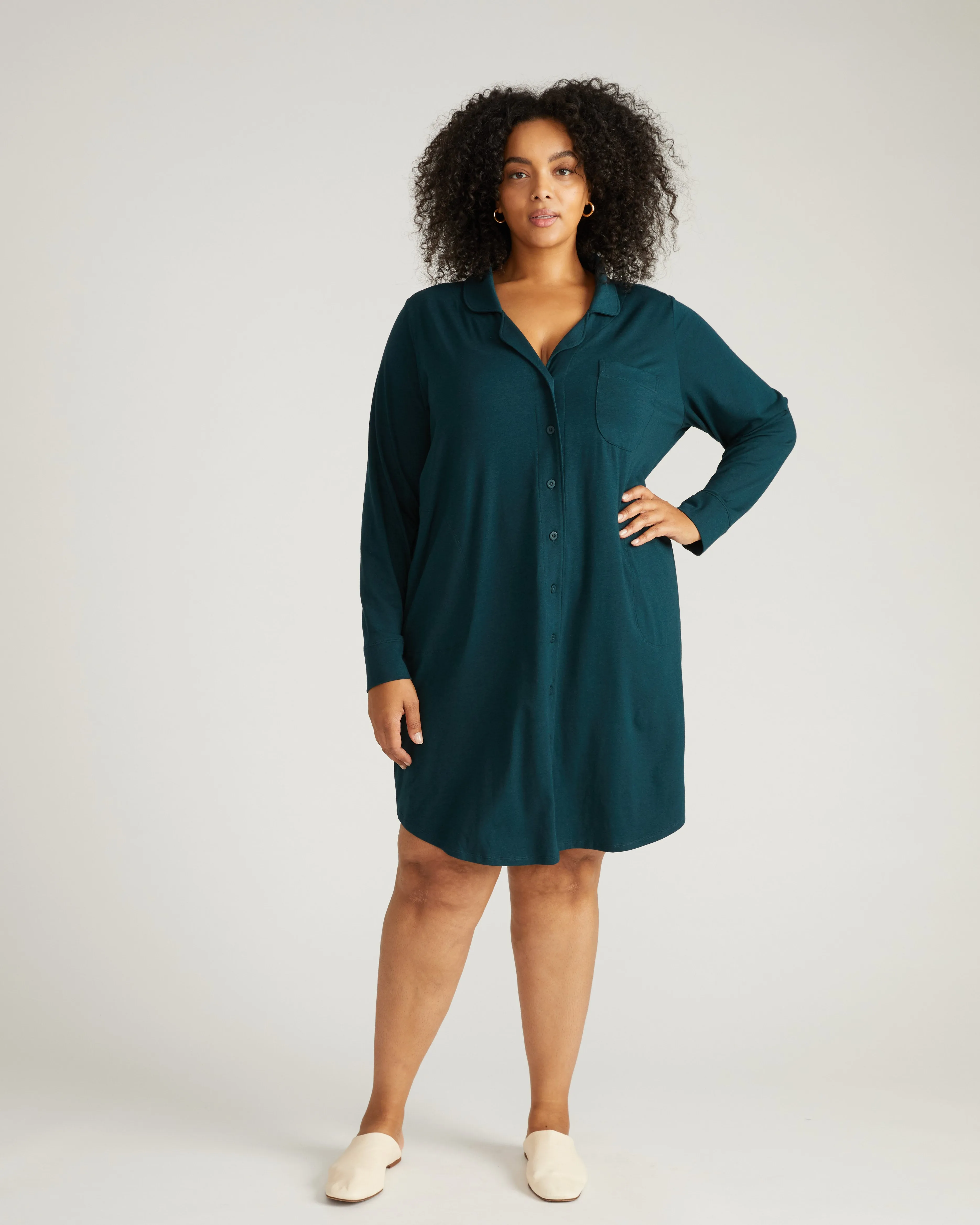 Softie Silky Jersey Sleepshirt - Deep Sea sold by Universal Standard