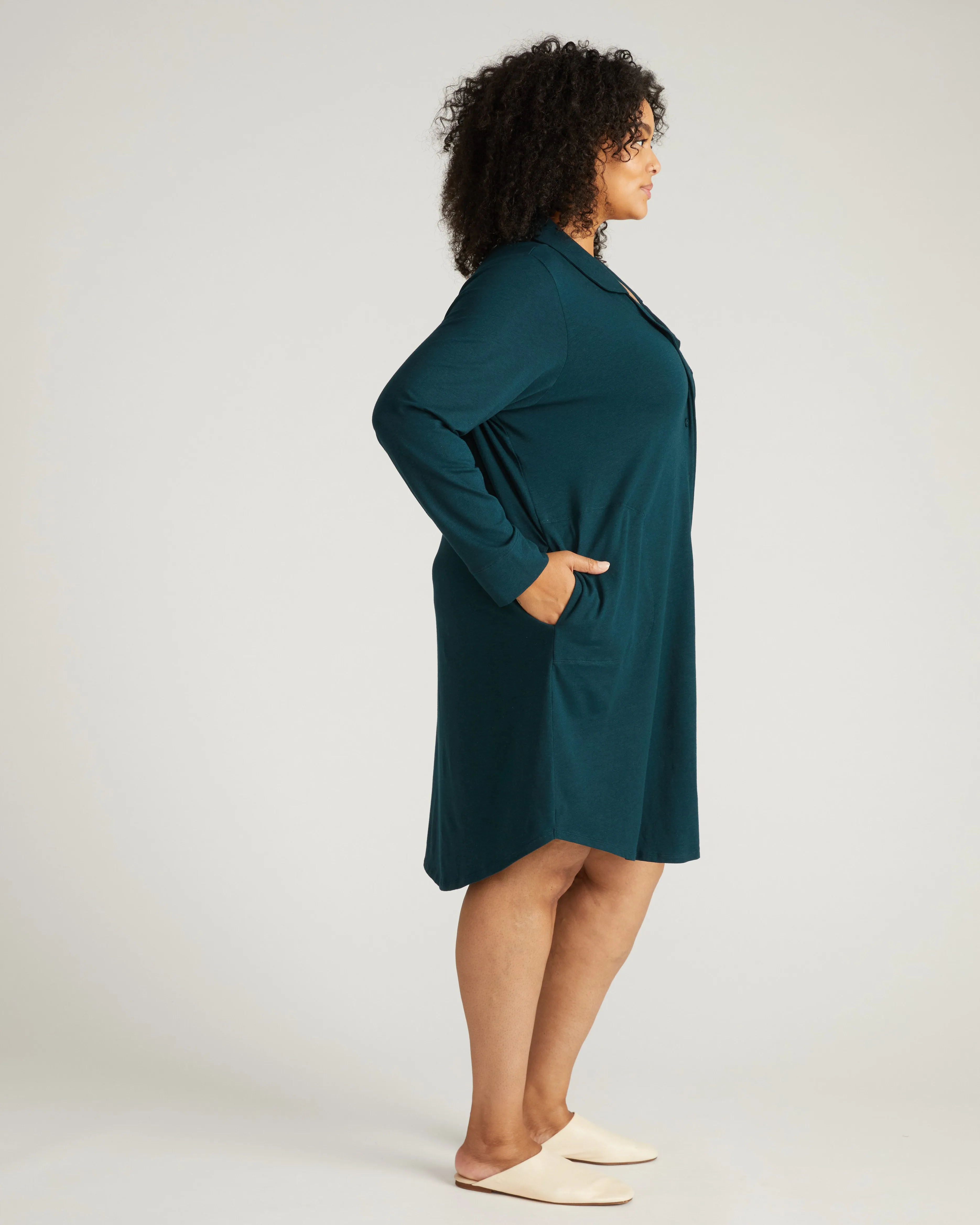 Softie Silky Jersey Sleepshirt - Deep Sea sold by Universal Standard product image thumbnail 2