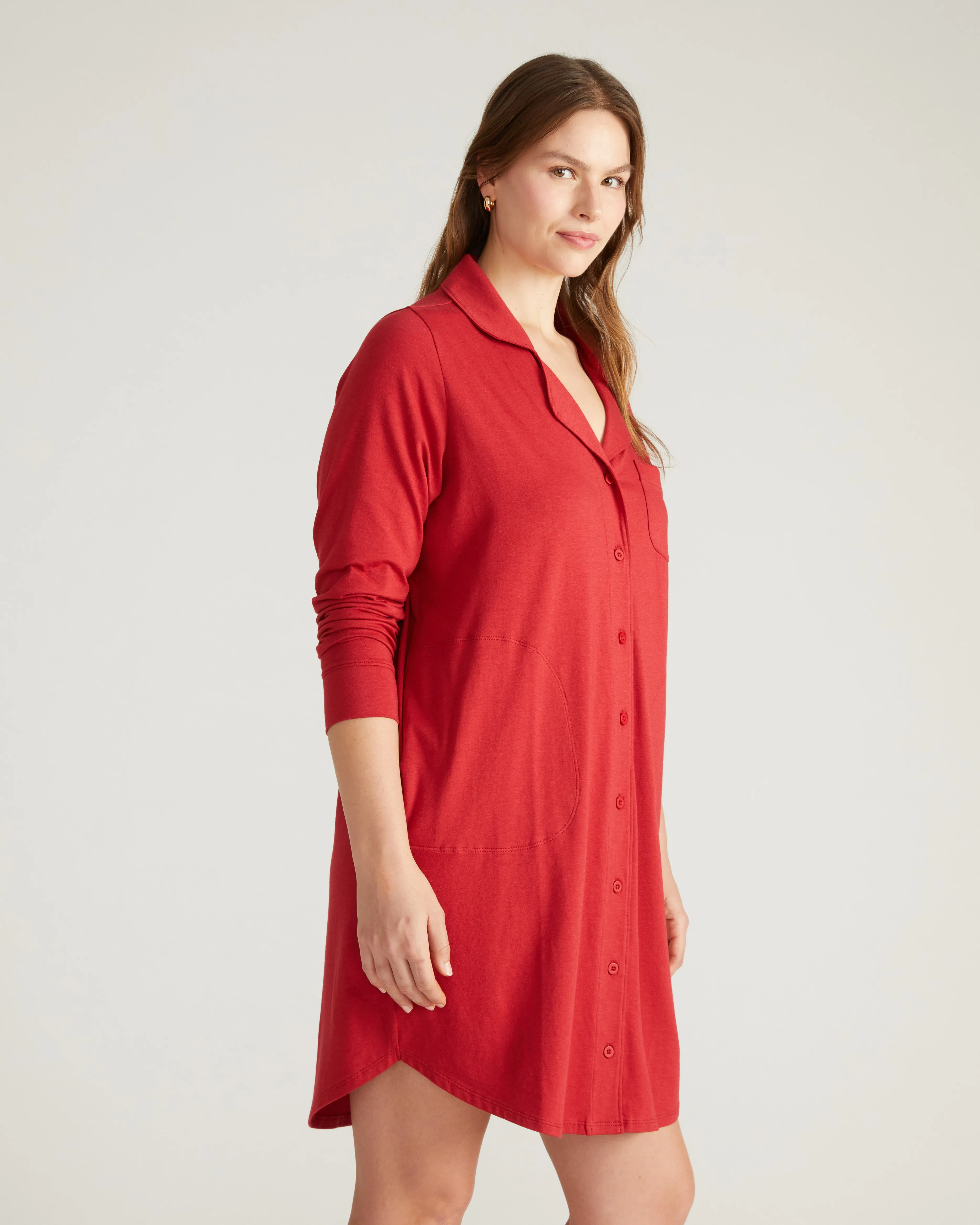 Softie Silky Jersey Sleepshirt - Raspberry sold by Universal Standard product image thumbnail 2