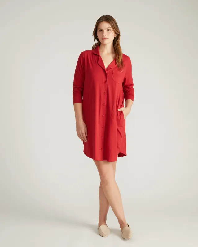 Softie Silky Jersey Sleepshirt - Raspberry sold by Universal Standard
