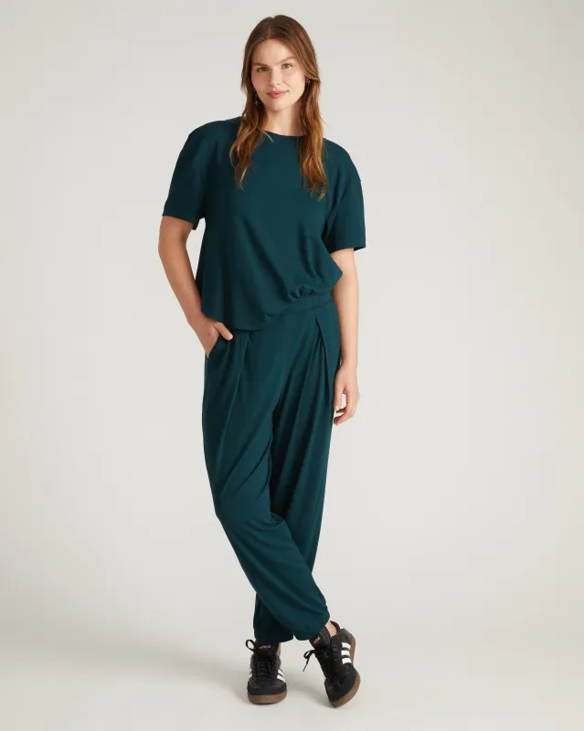 Pina Short Sleeve Lounge Tee - Deep Sea sold by Universal Standard