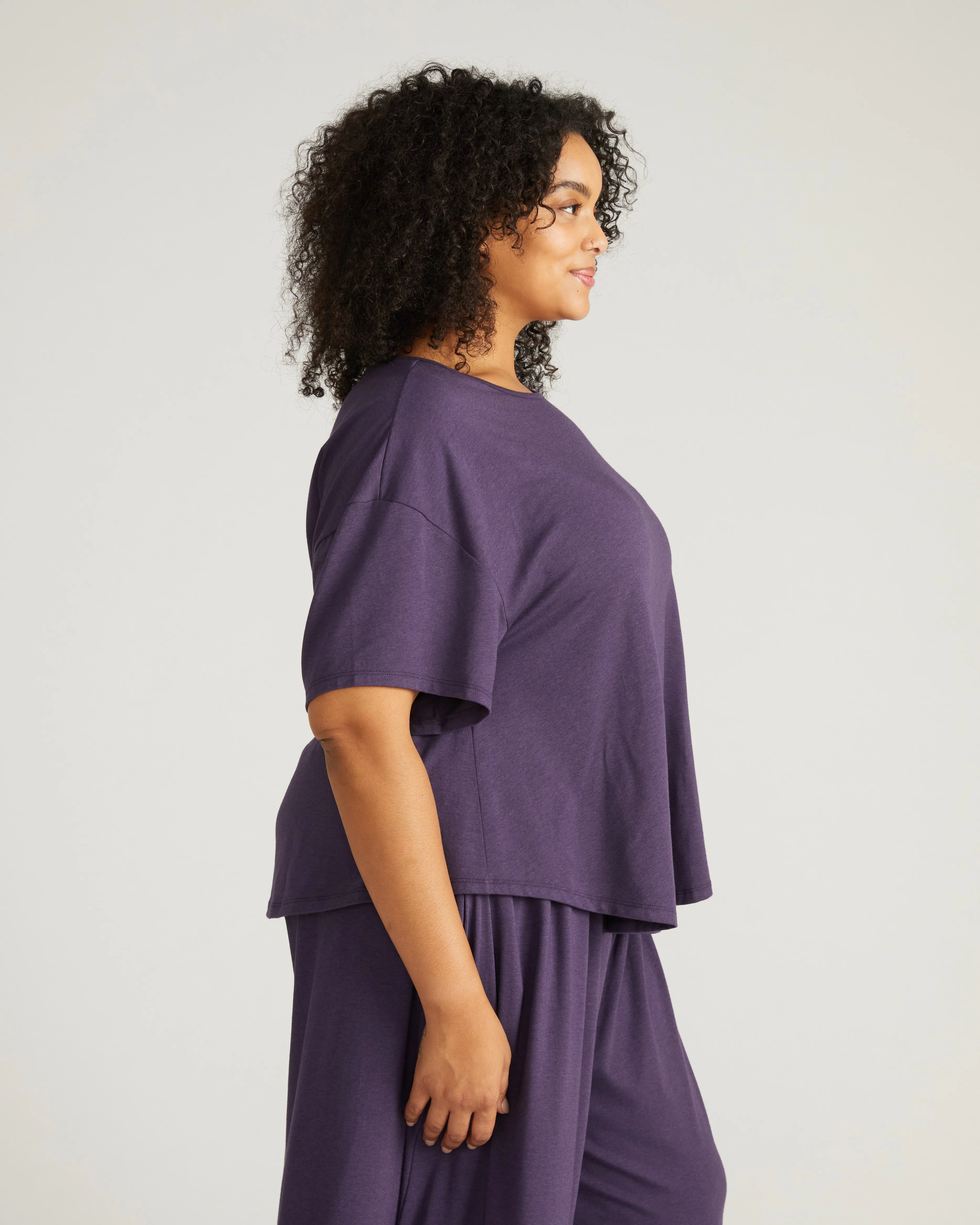 Pina Short Sleeve Lounge Tee - Anthracite sold by Universal Standard product image thumbnail 2