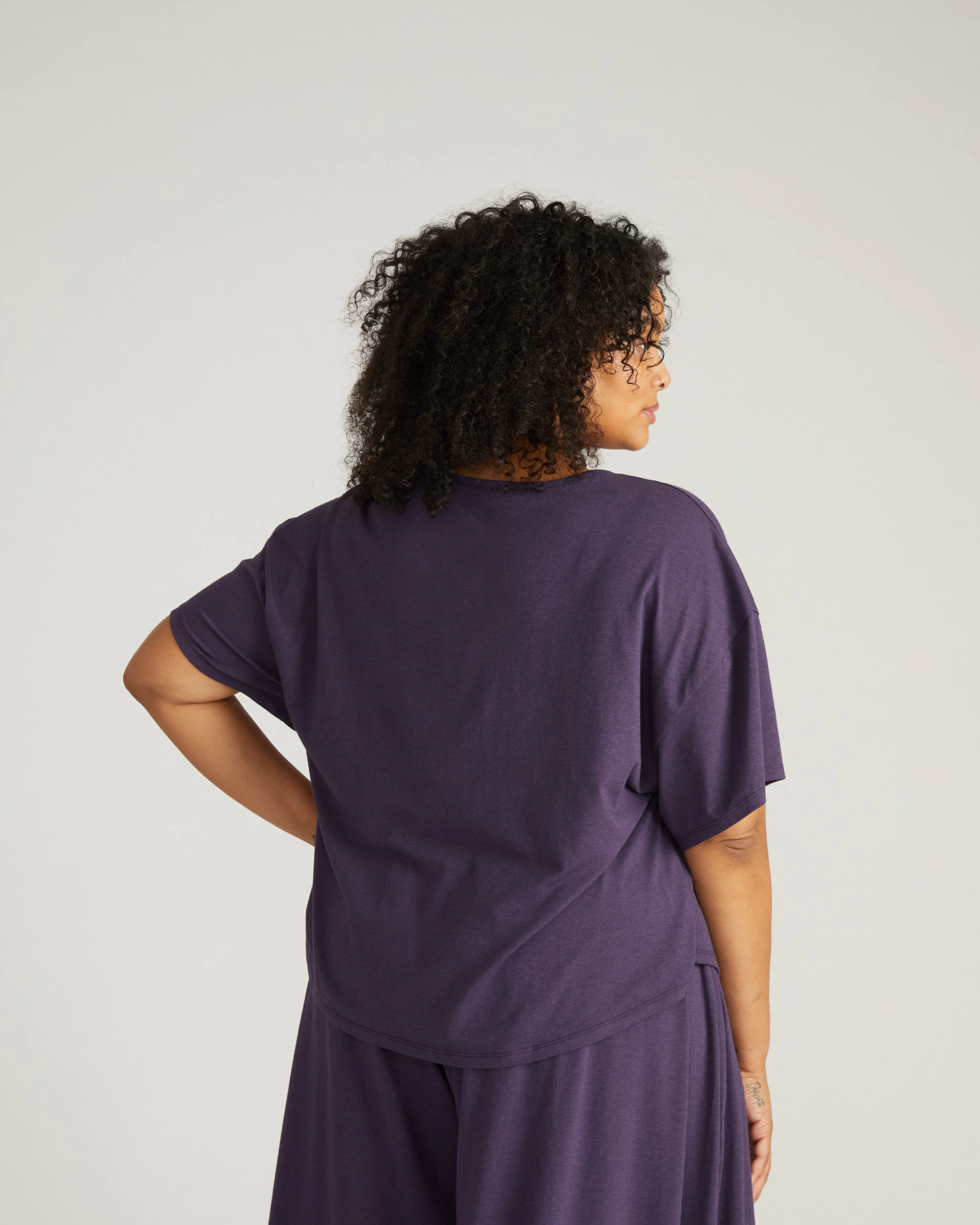 Pina Short Sleeve Lounge Tee - Anthracite sold by Universal Standard product image thumbnail 3