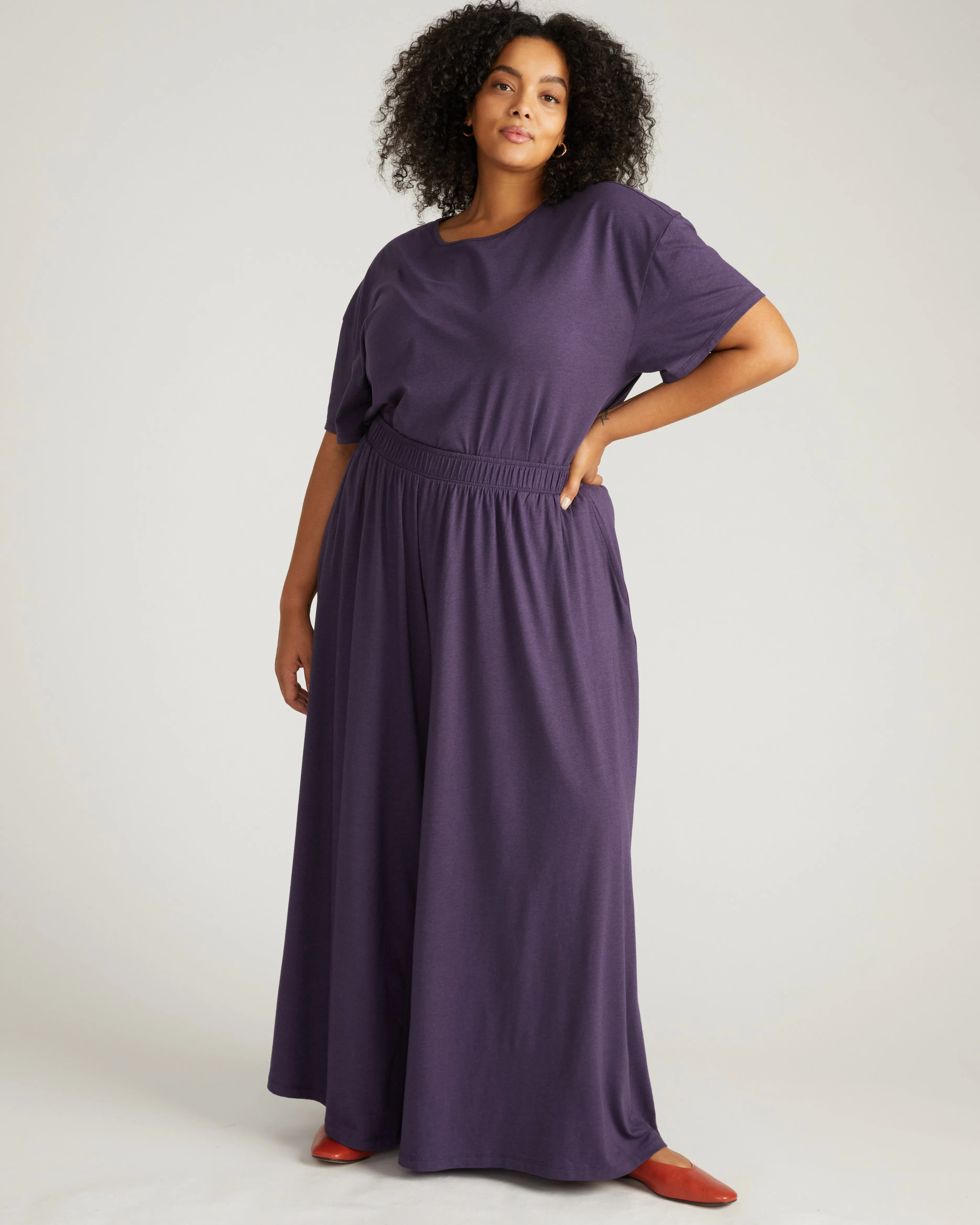 Isadora Wide Leg Lounge Pants - Anthracite sold by Universal Standard product image thumbnail 3