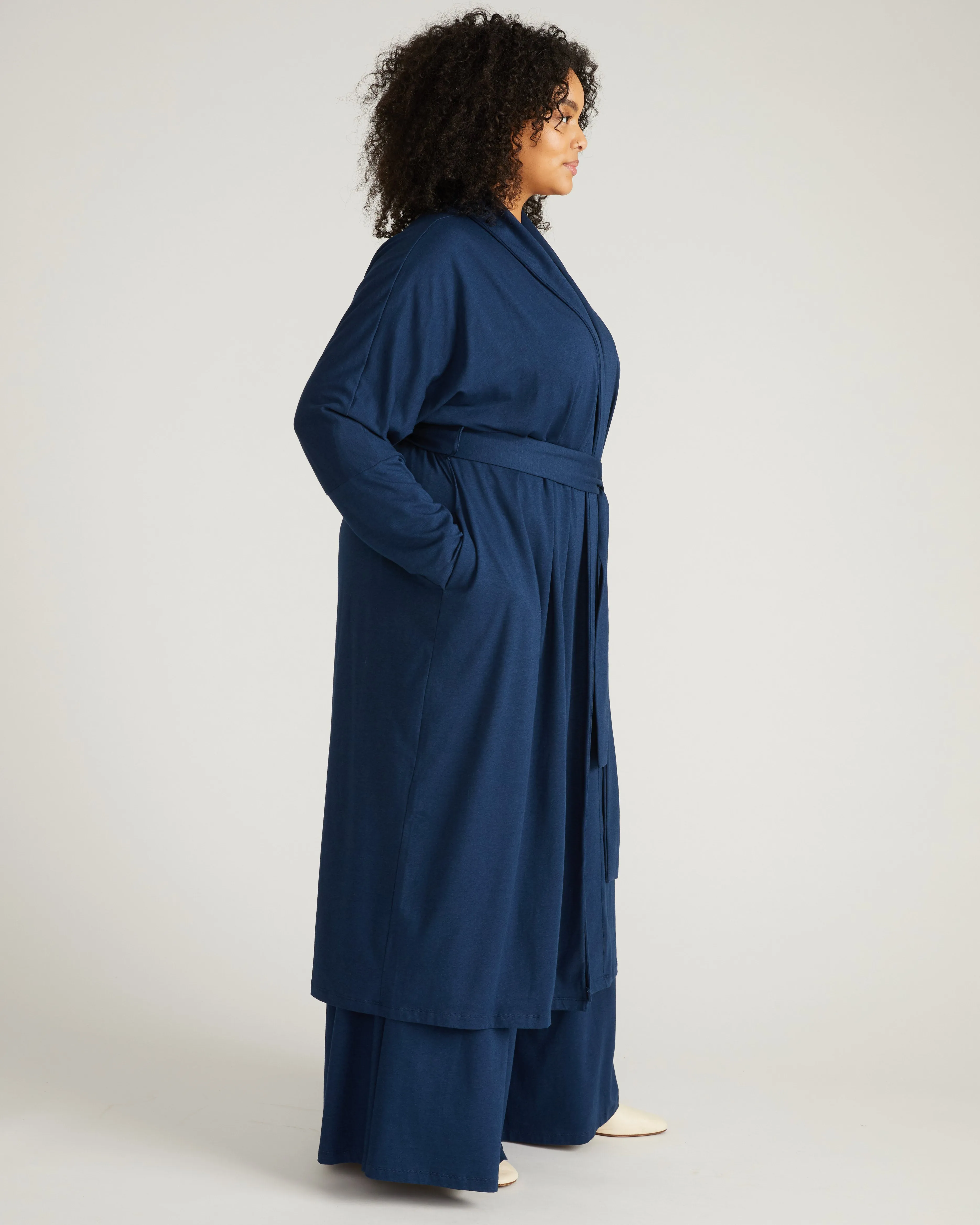 Daphne Lounge Robe - Pageant Blue sold by Universal Standard product image thumbnail 2