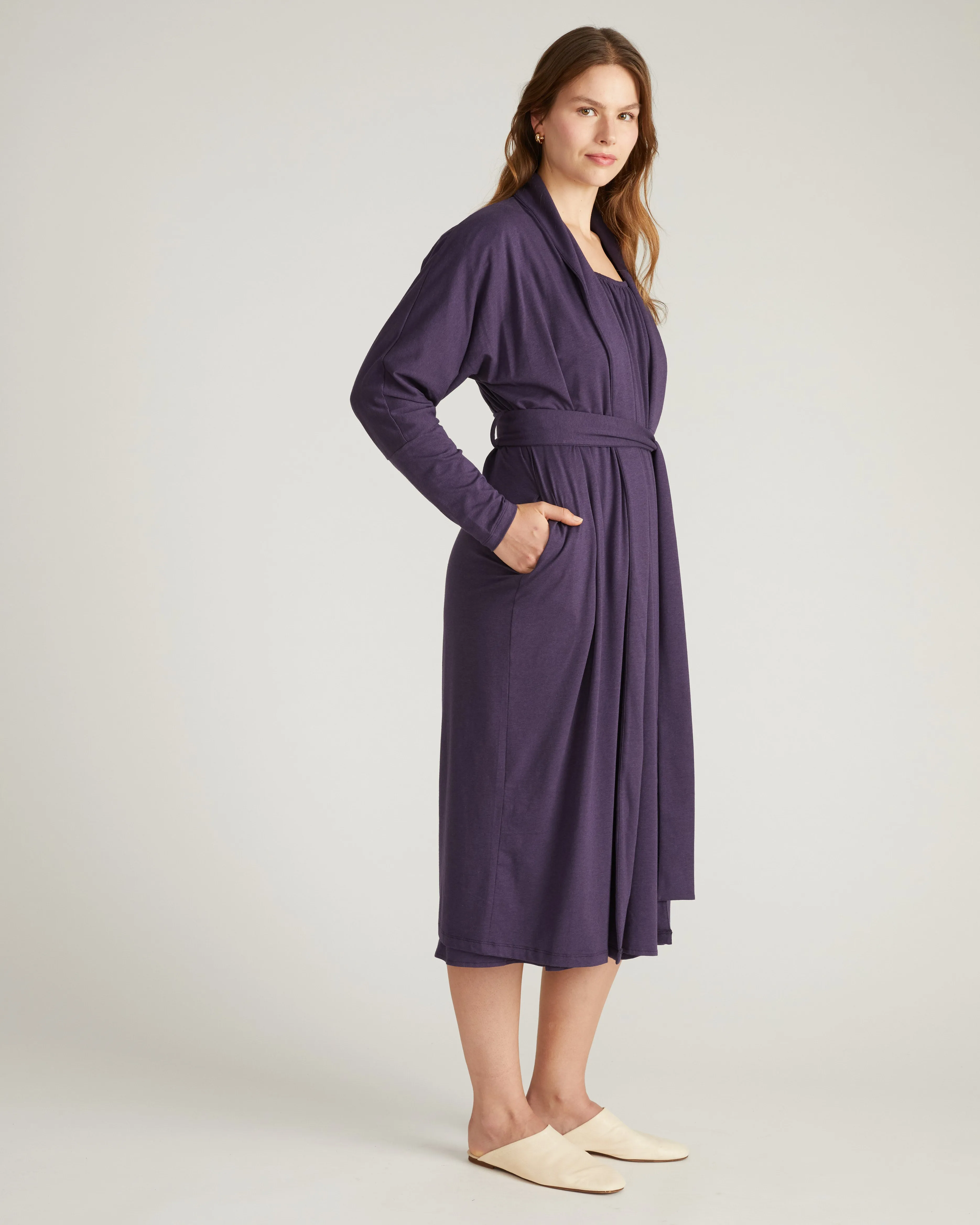 Daphne Lounge Robe - Anthracite sold by Universal Standard product image thumbnail 2
