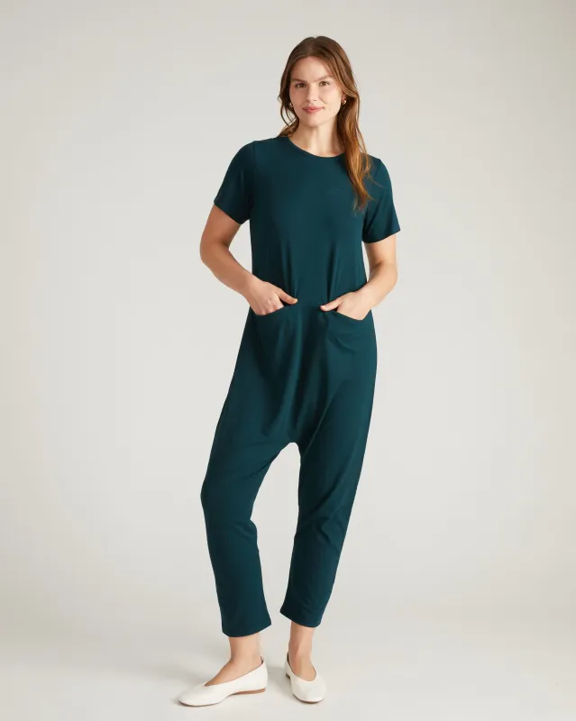 Ilona Lounge Jumpsuit - Deep Sea sold by Universal Standard